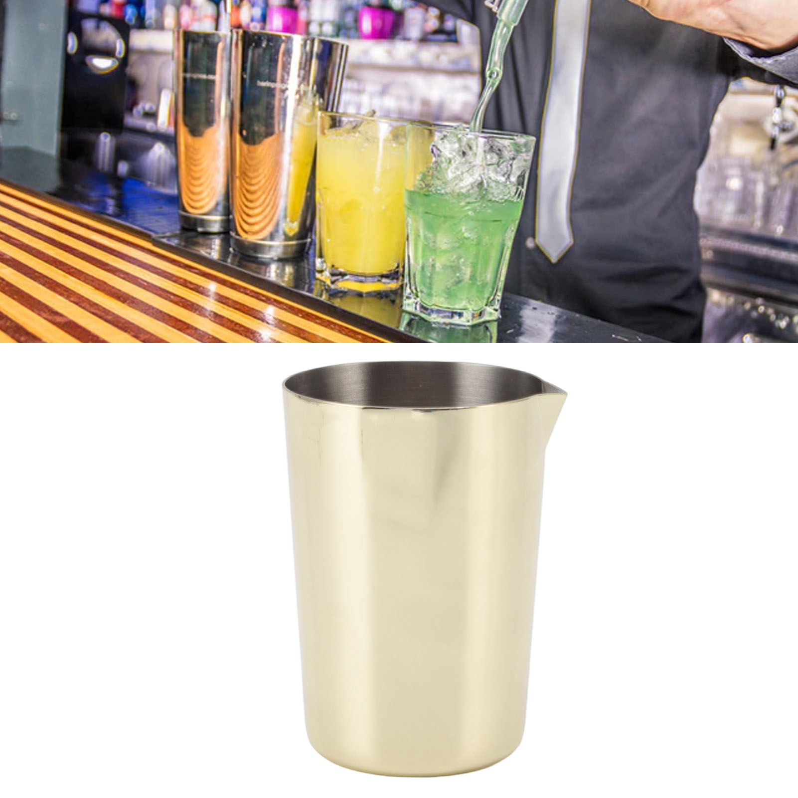 Mischglas Aus Edelstahl, Vergoldetes Mischglas