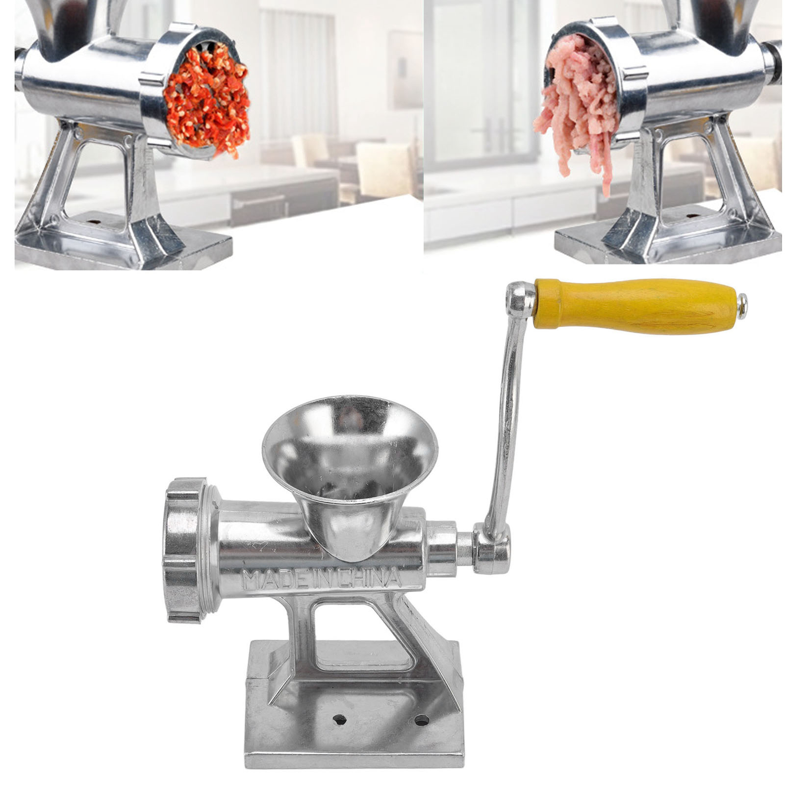Fleischwolf, Multifunktionale Küchenmaschine Für Den Hausgebrauch, Manueller Fleischwolf Aus Aluminiumlegierung, Pulvermühle, Wurstfüller