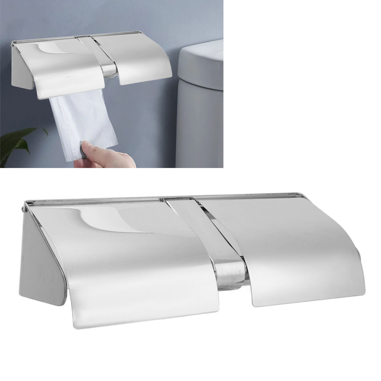 Toilettenpapierhalter/papierhalter Für Restaurants Aus Edelstahl 304, Ideal Für Hotelprojekte, Mit Schloss, Deckel, Diebstahlsicherung Und Wasserdicht.