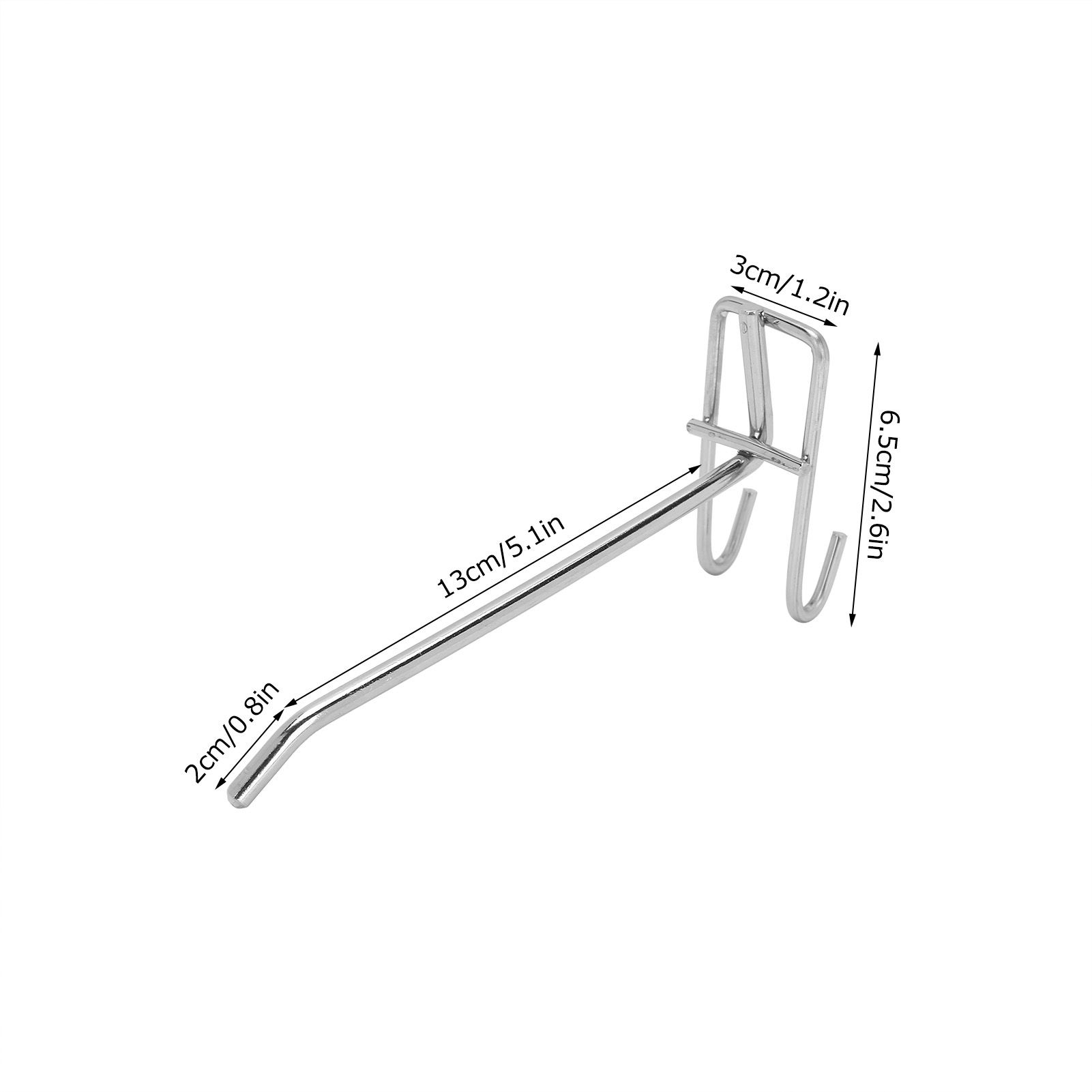Packung Mit 30 Schmiedeeisernen Supermarkthaken Für Schmuckregale, 3,5 Mm Dick, 15 Cm Lang.