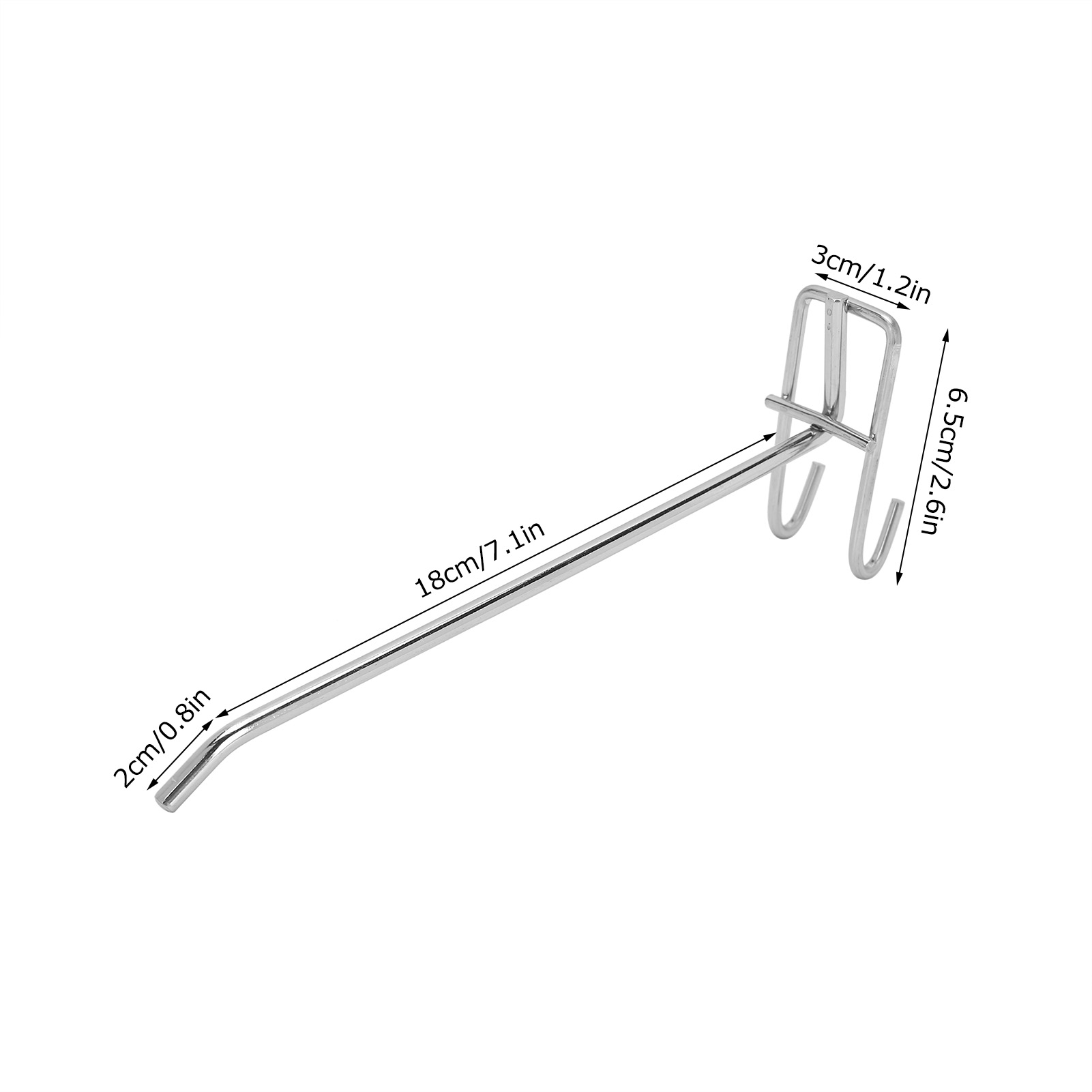 Packung Mit 30 Eisenhaken Für Supermärkte, Geeignet Für Drahtregale Und Schmuckdisplays, 3,5 Mm Dick, 20 Cm Lang.