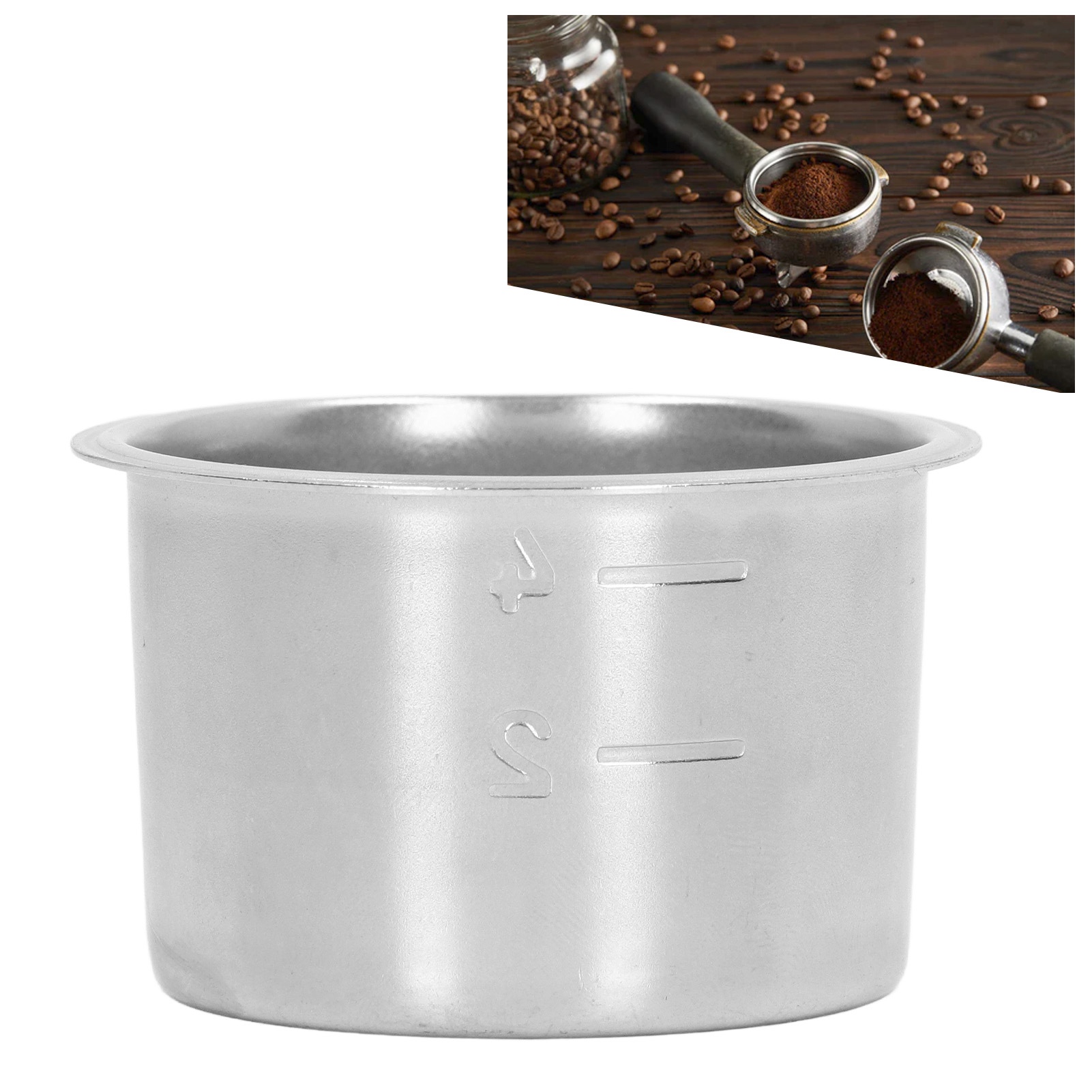 Filterhalter Für Halbautomatische Kaffeemaschine, 51 Mm Vierteilige Kaffeeschale, Kaffeeschale Aus Edelstahl 304.