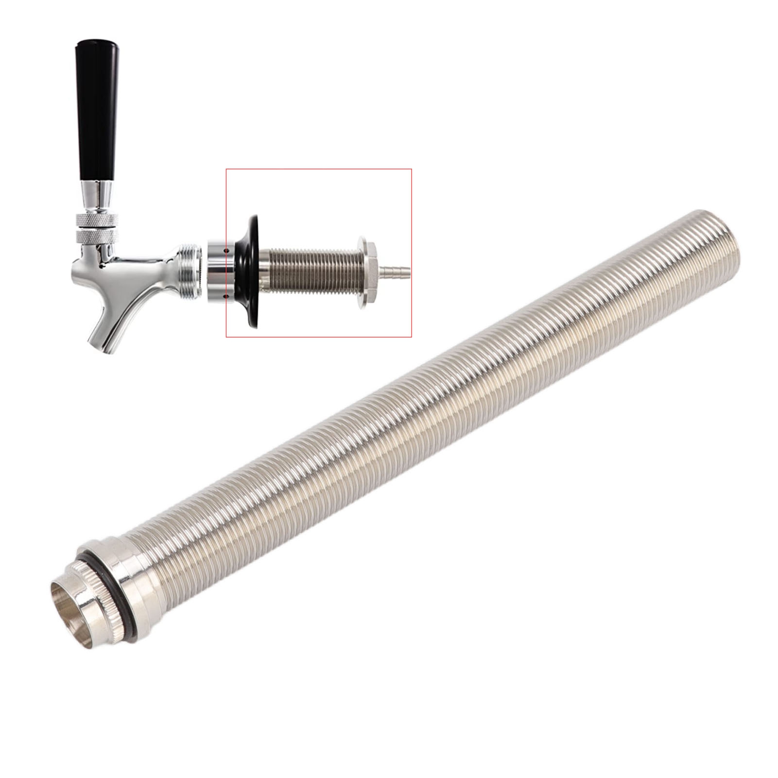220 Mm G5/8 Bierzapfhahnverlängerung Für Verstellbare Bierzapfhähne Zum Heimbrauen