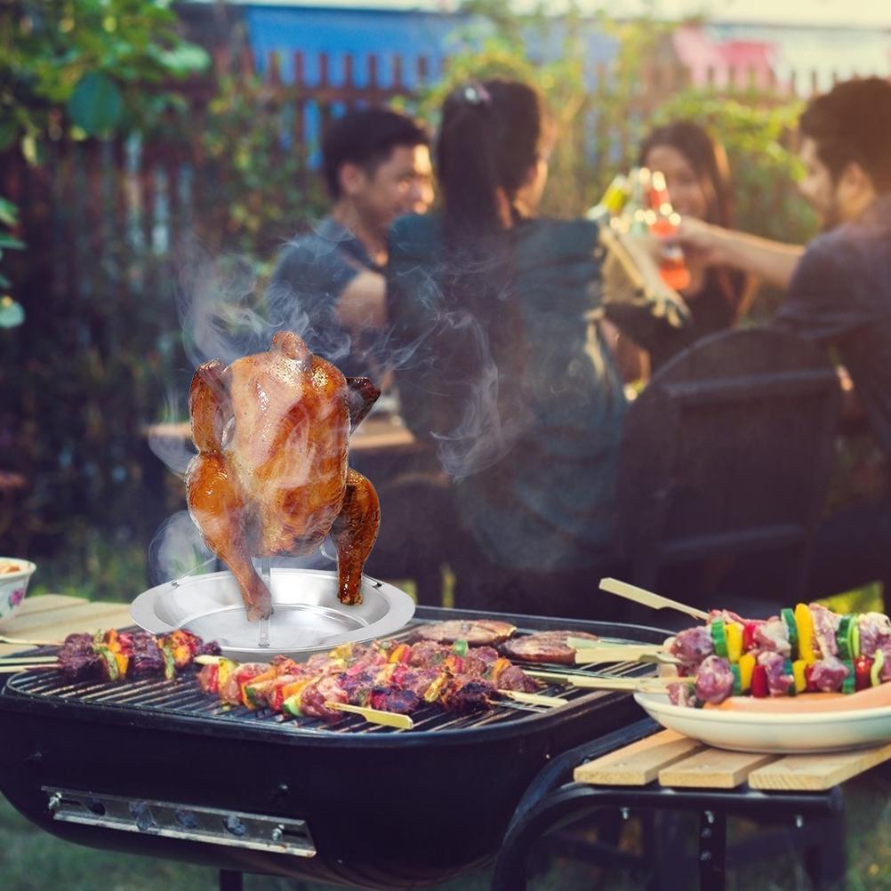 Vertikale Spieße Aus Edelstahl, Brasilianischer Grillständer Für Hähnchen