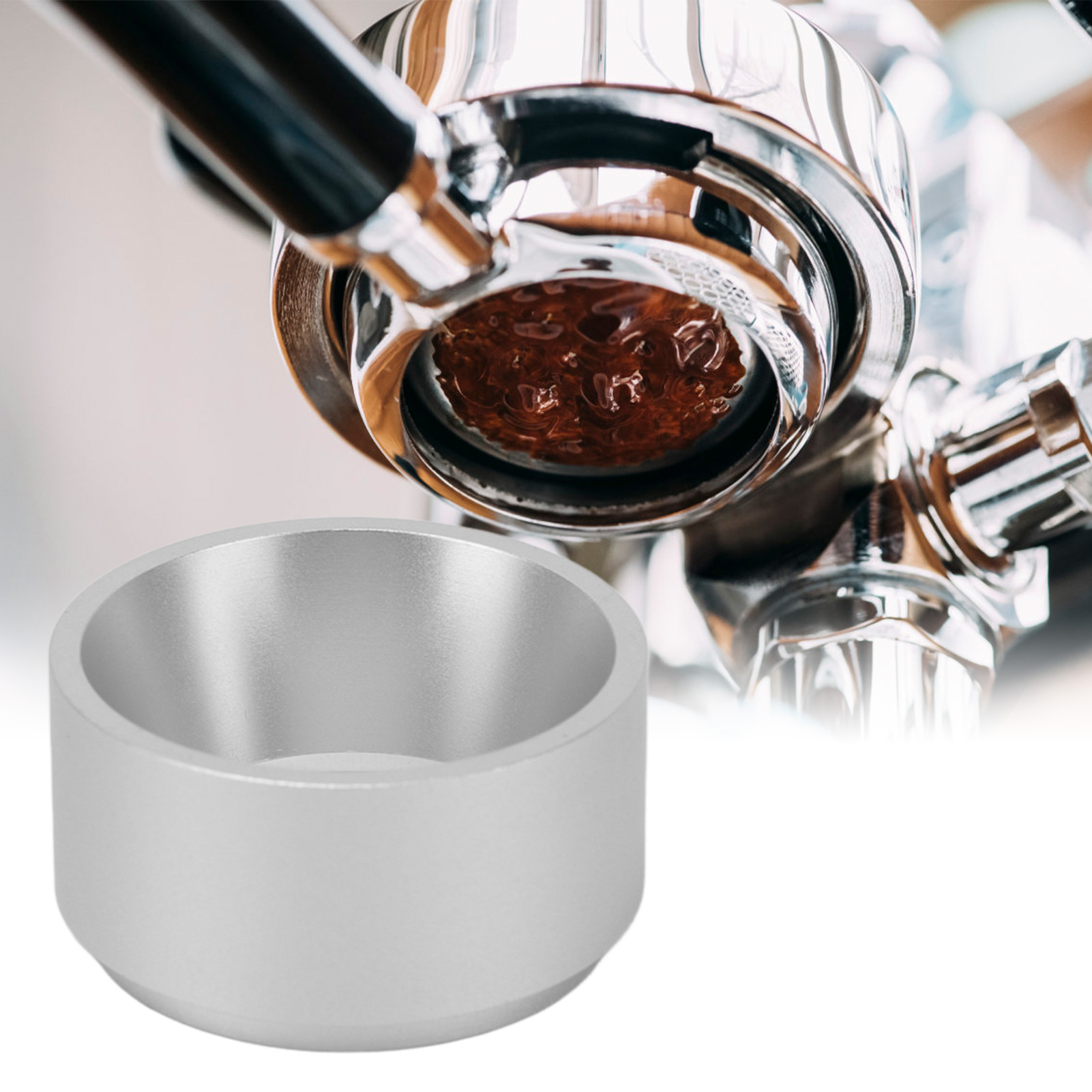 Dosiertrichter Für Kaffeekapseln, Dosierring Aus Aluminiumlegierung, Auffangring Für Kaffeekapselpulver, Geeignet Für Kaffeekapseln Mit 28 Mm Durchmesser.