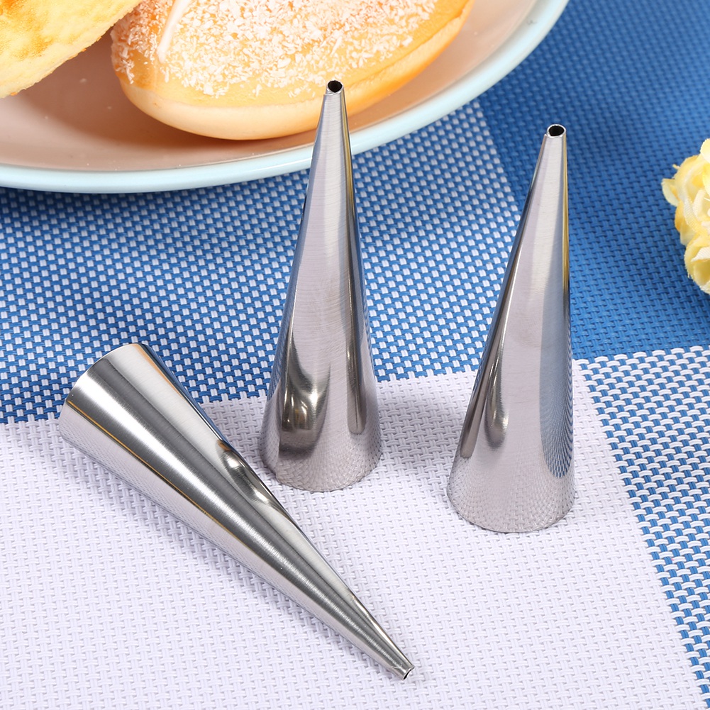 Set Mit 3 Antihaftbeschichteten Cannoli- Und Croissantformen Aus Edelstahl (größe S)