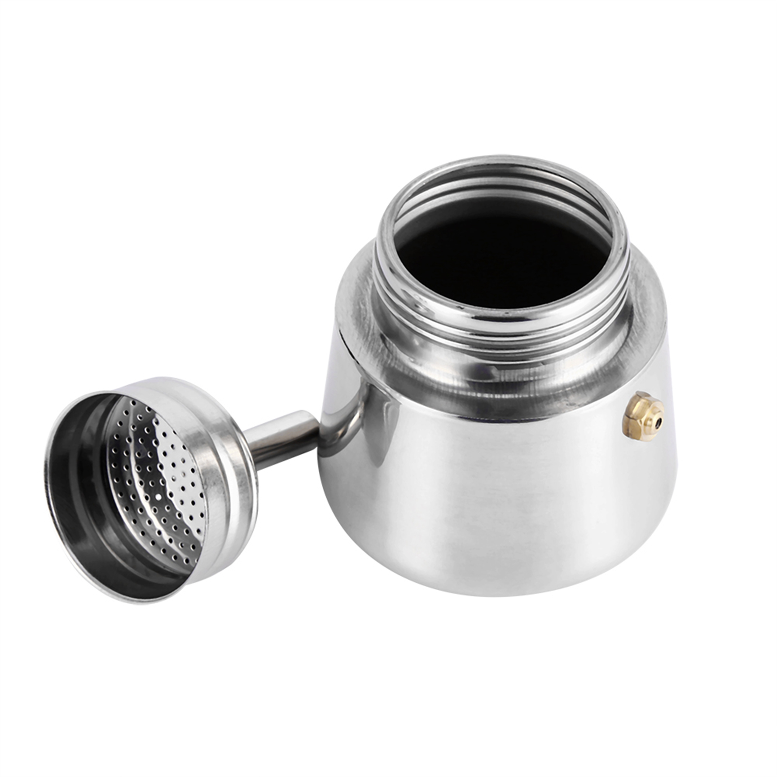 Espressokocher Aus Edelstahl Für Herd, Haushalt Und Büro (100 Ml)