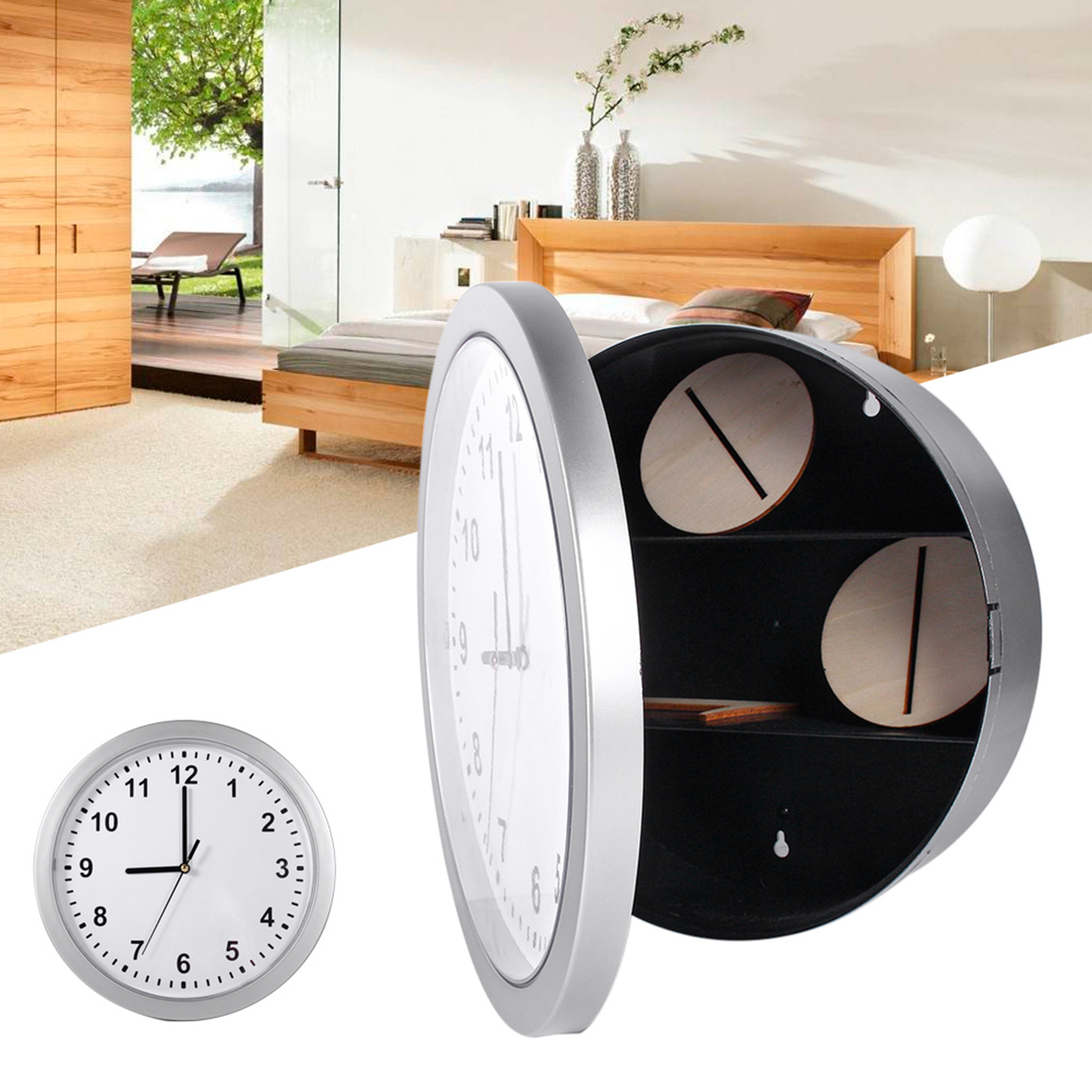 Ein Unter Einer Uhr Versteckter Wandsafe, Ideal Zur Aufbewahrung Von Geld, Schmuck Und Wertsachen.