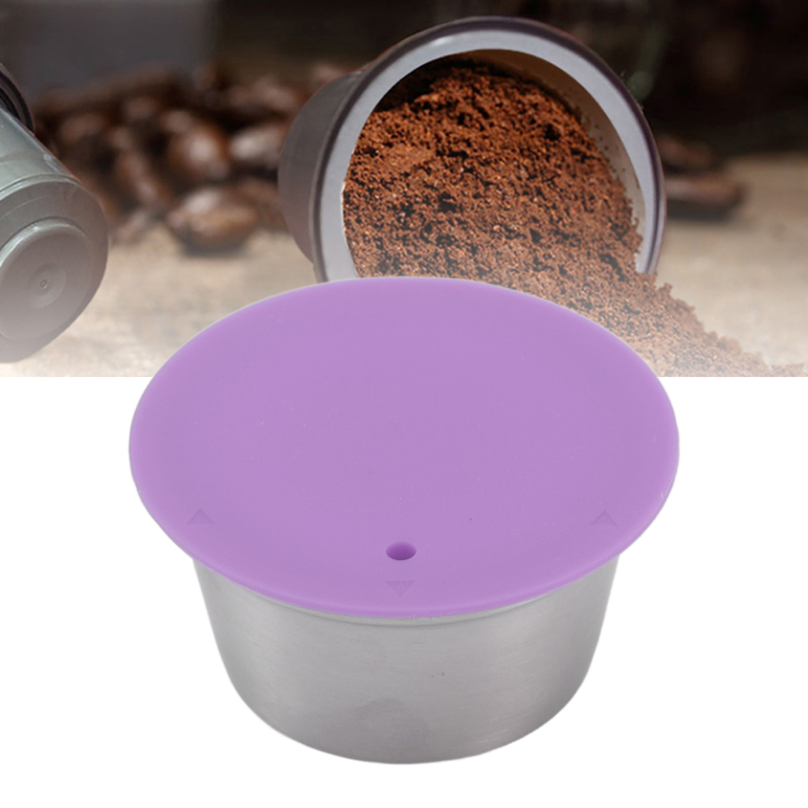 Nachfüllbarer Edelstahl-filterbecher, Kompatibel Mit Nestlé Dolce Gusto Kaffeekapseln (lila)