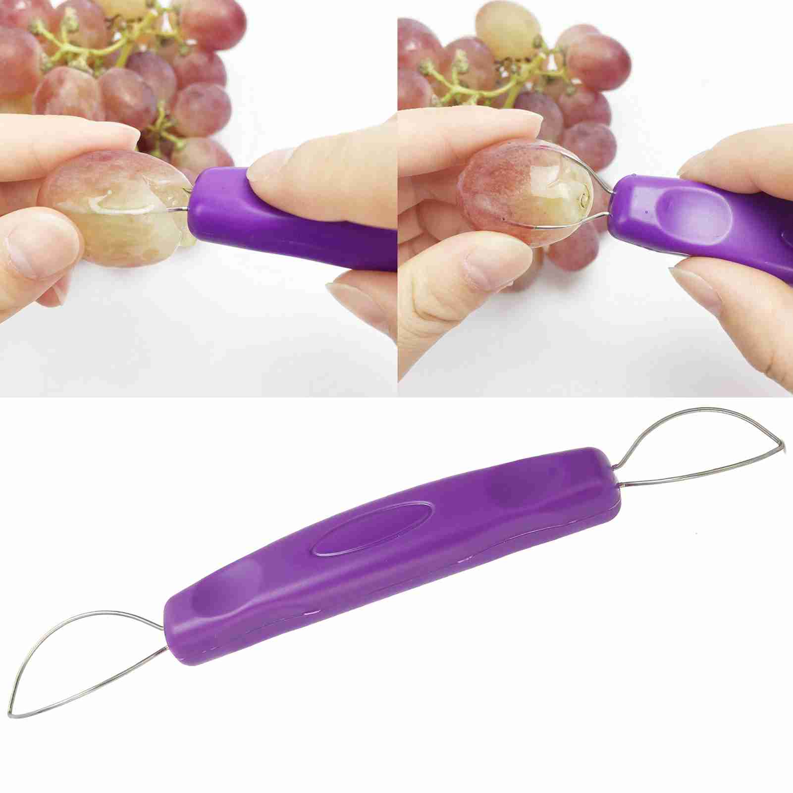Traubenschäler Aus Edelstahl, Kleines Tragbares Obstwerkzeug, Küchenaccessoire