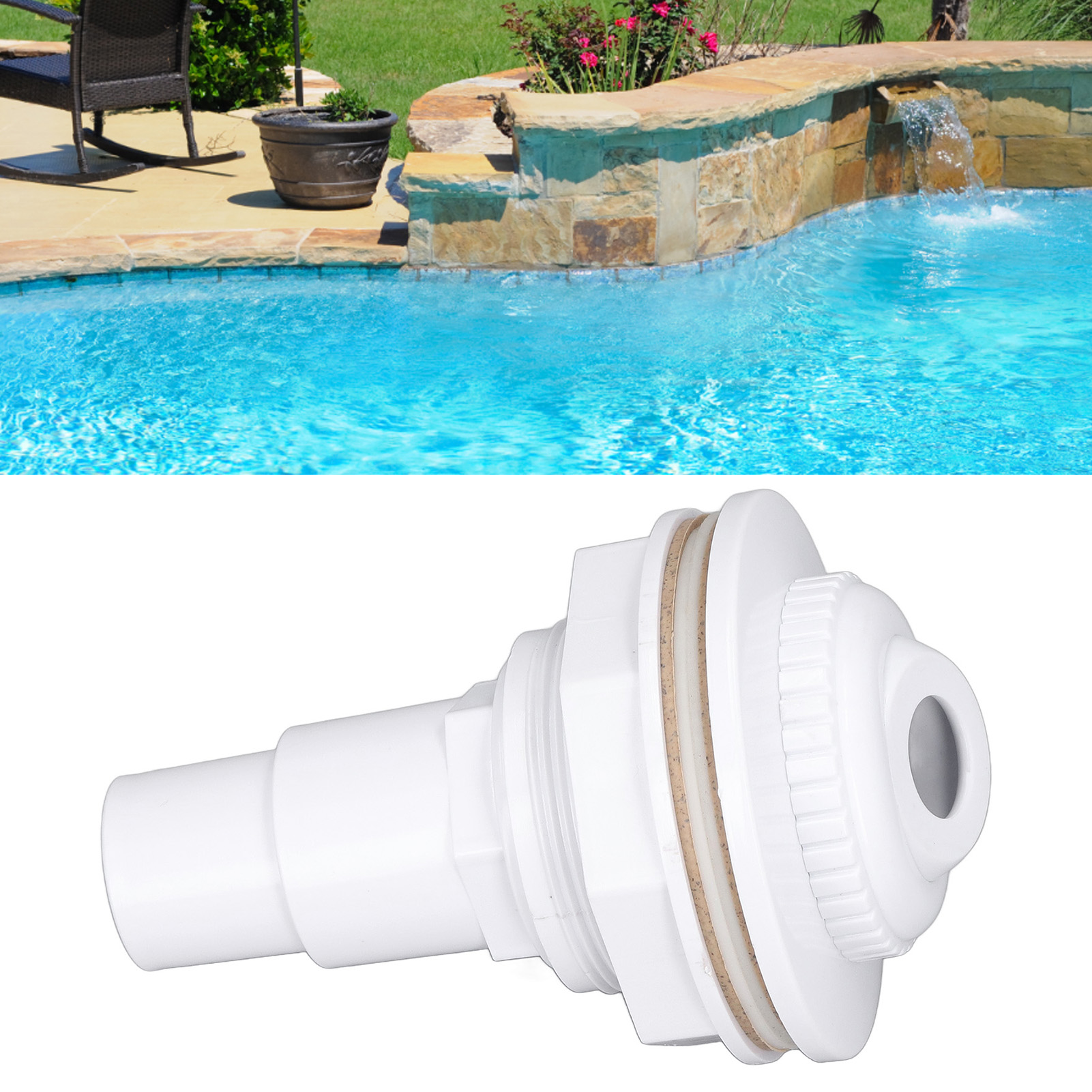 Komplettes Pool-einlaufdüsen-anschlussset Mit Dichtung Und 1-zoll-wasserschlauchanschlussadapter