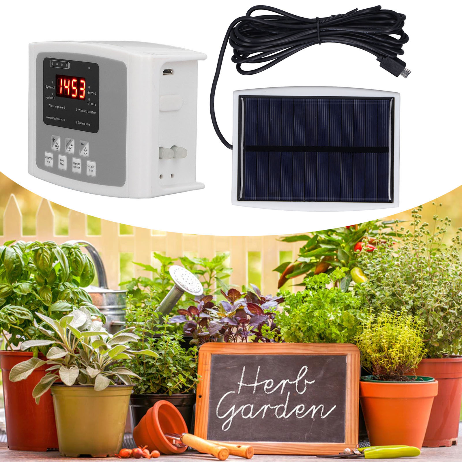 Automatisches Solar-bewässerungssystem Mit Einer Pumpe Für Faule