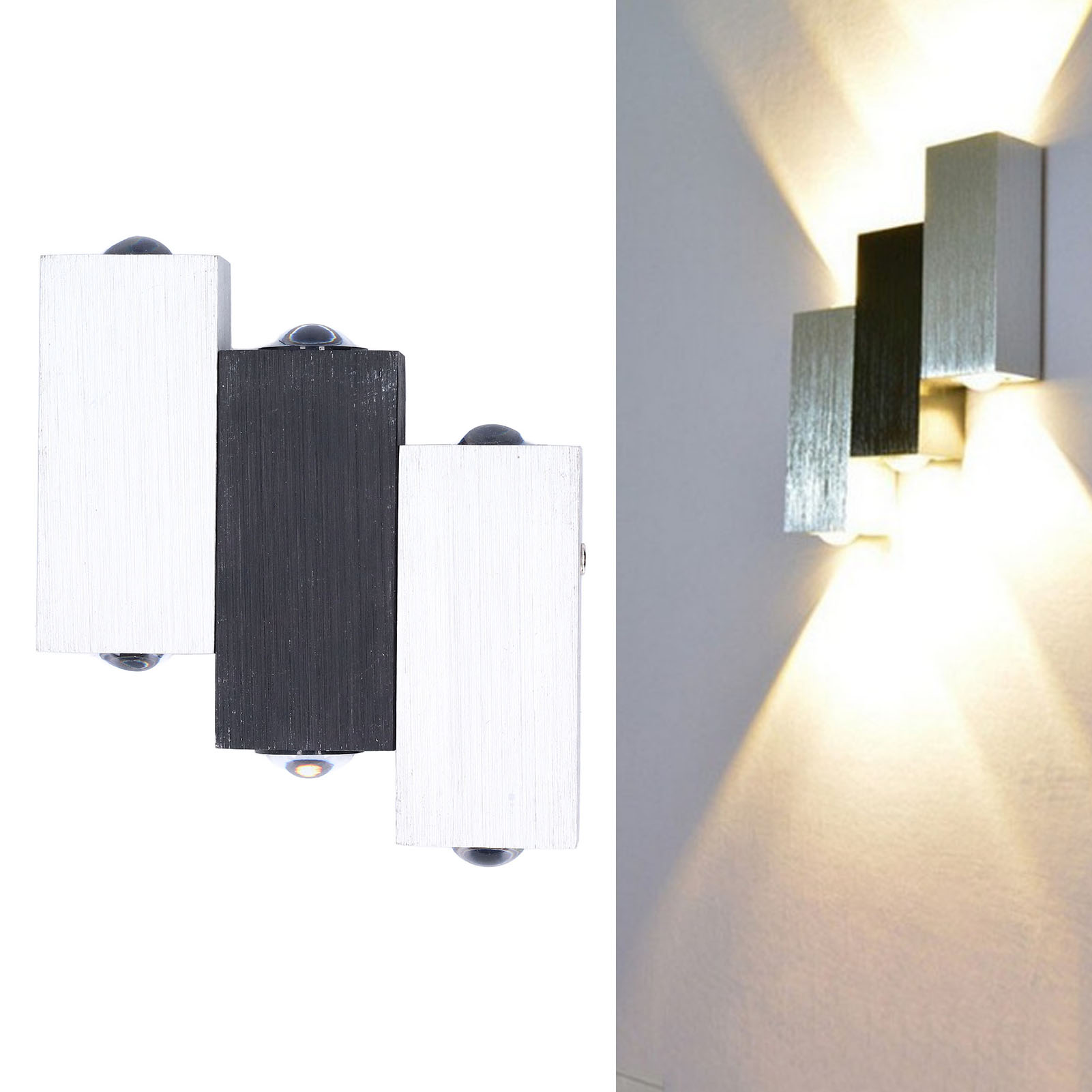 6w Led-wandleuchte Mit Nach Oben Und Unten Gerichteter Beleuchtung, 6w Led-wandleuchte Für Treppen, Wände, Nachttische, Wohnzimmer, Flure Und Eingänge.