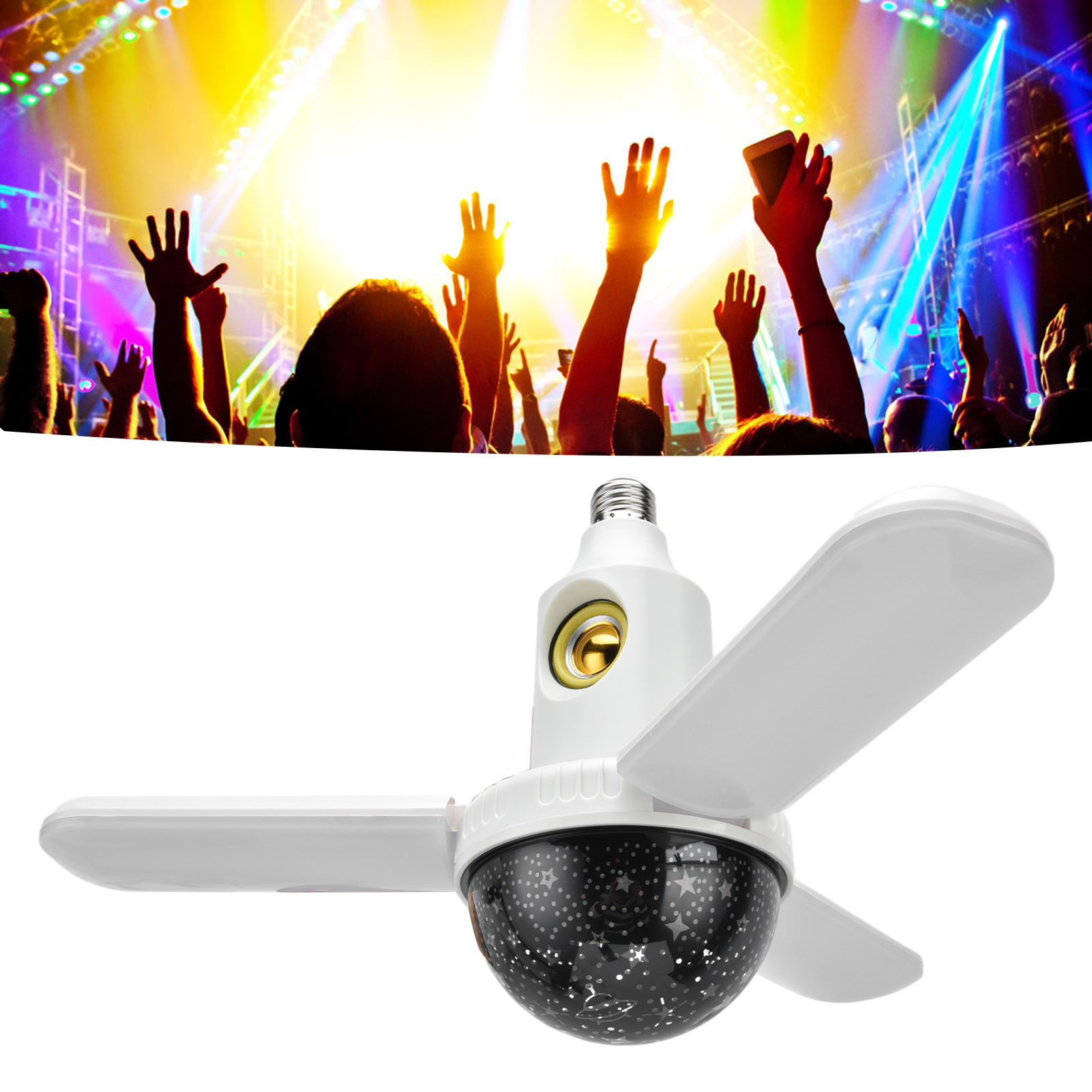 Led-lampe, Bluetooth-lautsprecher, Projektor, Rgbw-farbwechsellampe, Fernbedienung, E27-schraubsockellampe.