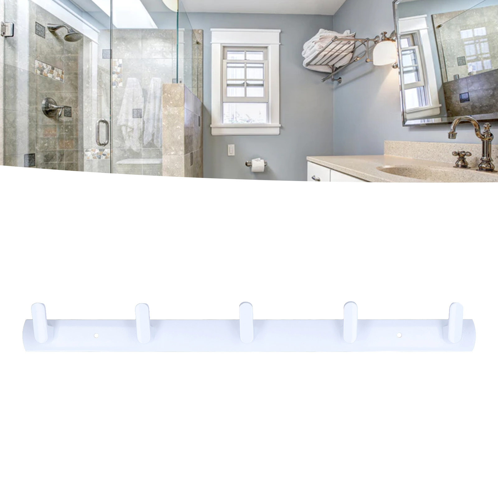 Nordischer Weißer Handtuchhalter, Badezimmeraccessoires Aus Aluminium, Dickes Wc-regal