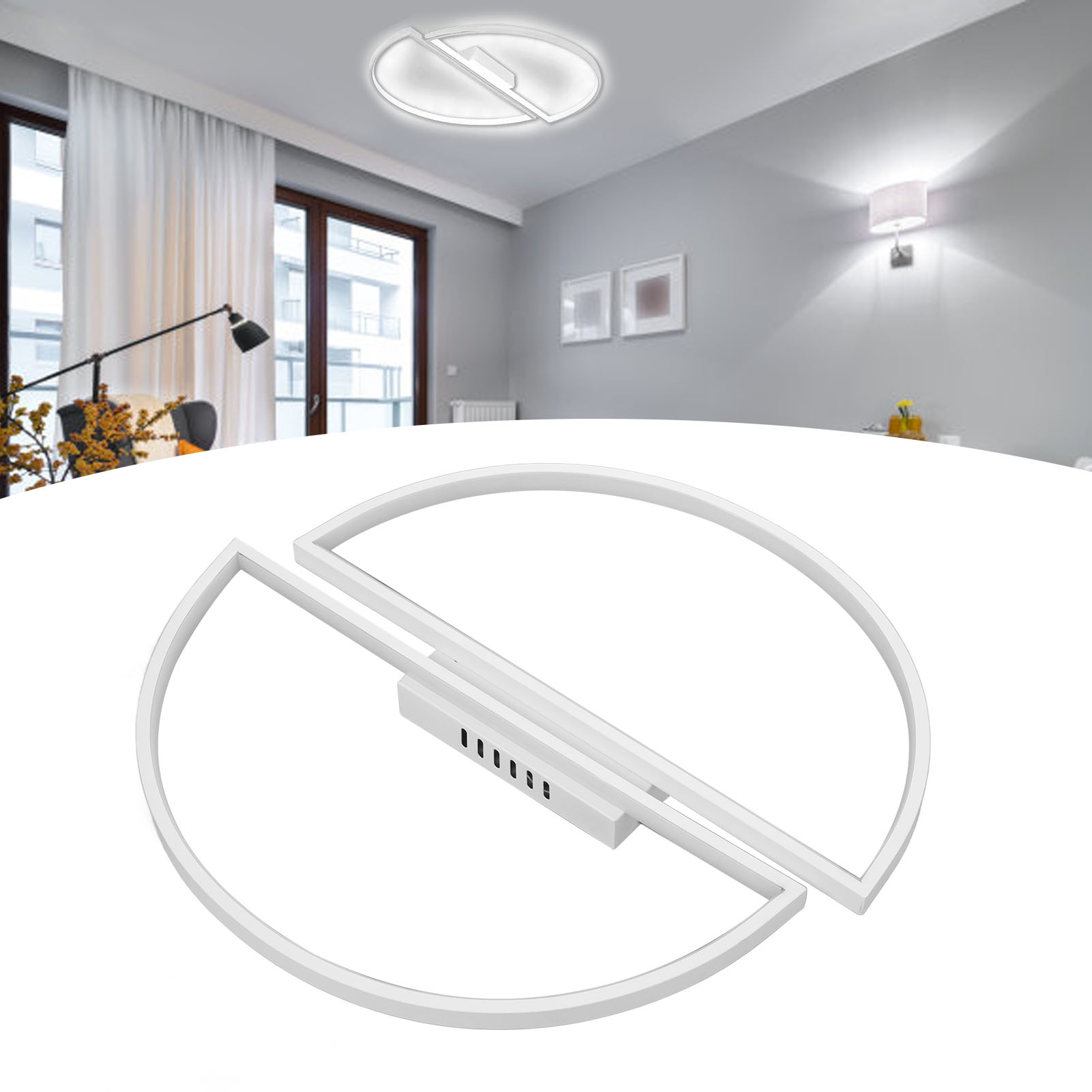 Minimalistische Und Moderne Halbkreisförmige Led-pendelleuchte Zur Dekoration Von Wohn- Und Schlafzimmern.