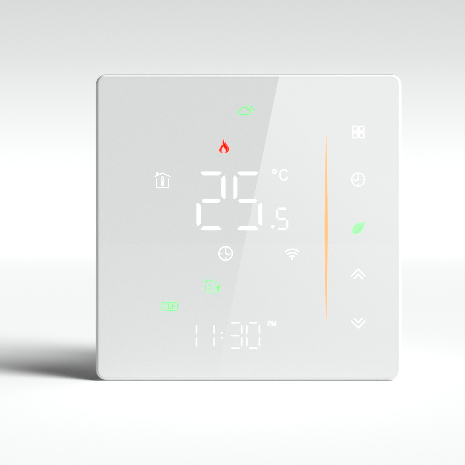Geeignet Für Heizkessel, Programmierbarer Timer Mit Lcd-touch-tasten, Wlan-sprachsteuerung, Intelligenter, Wandmontierter Temperaturregler Für Heizkessel Mit Lcd-bildschirm, 95–240 V