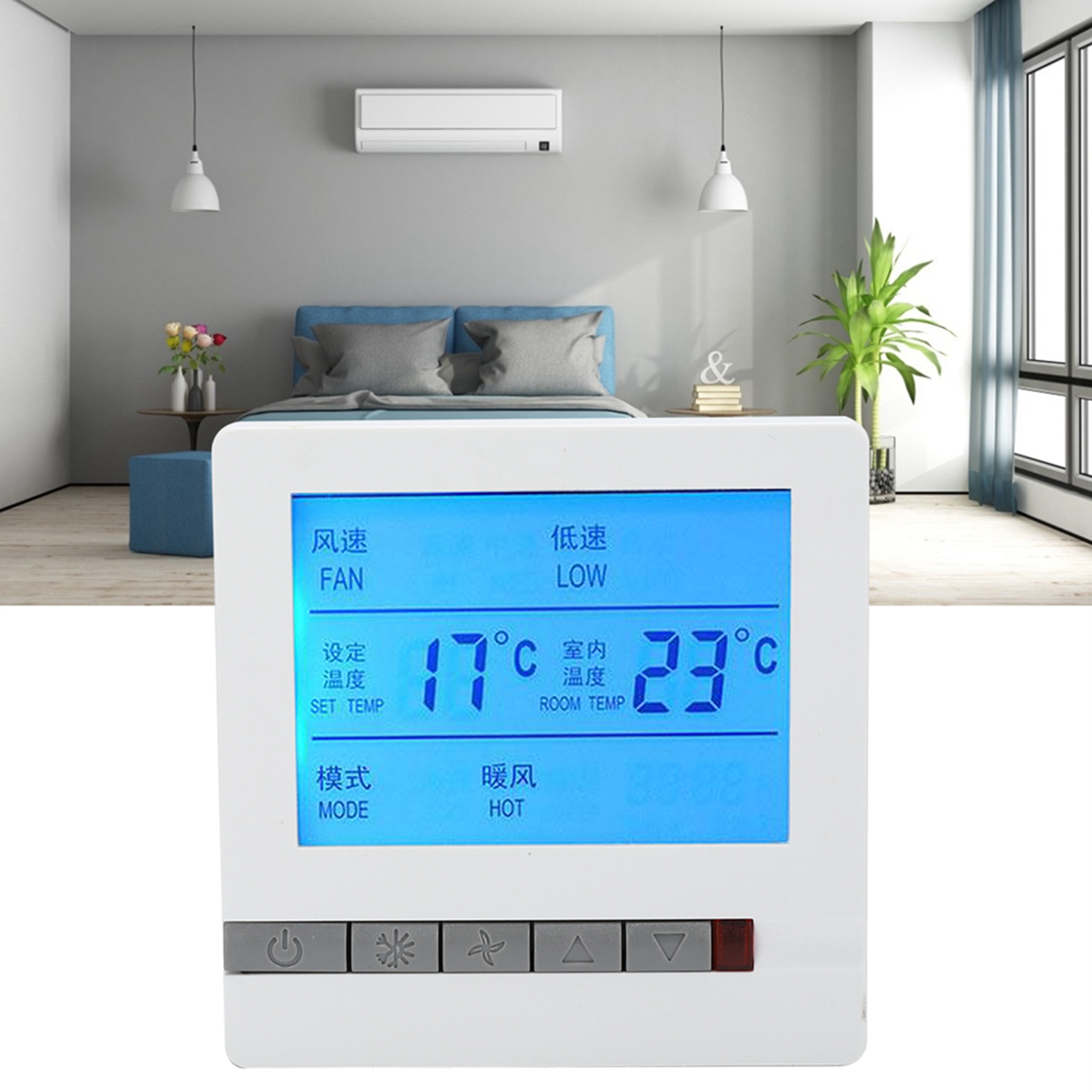 Intelligenter Digitaler Thermostat Für Klimaanlagen Mit Lcd-bildschirm, Ac180-260v Temperaturregler