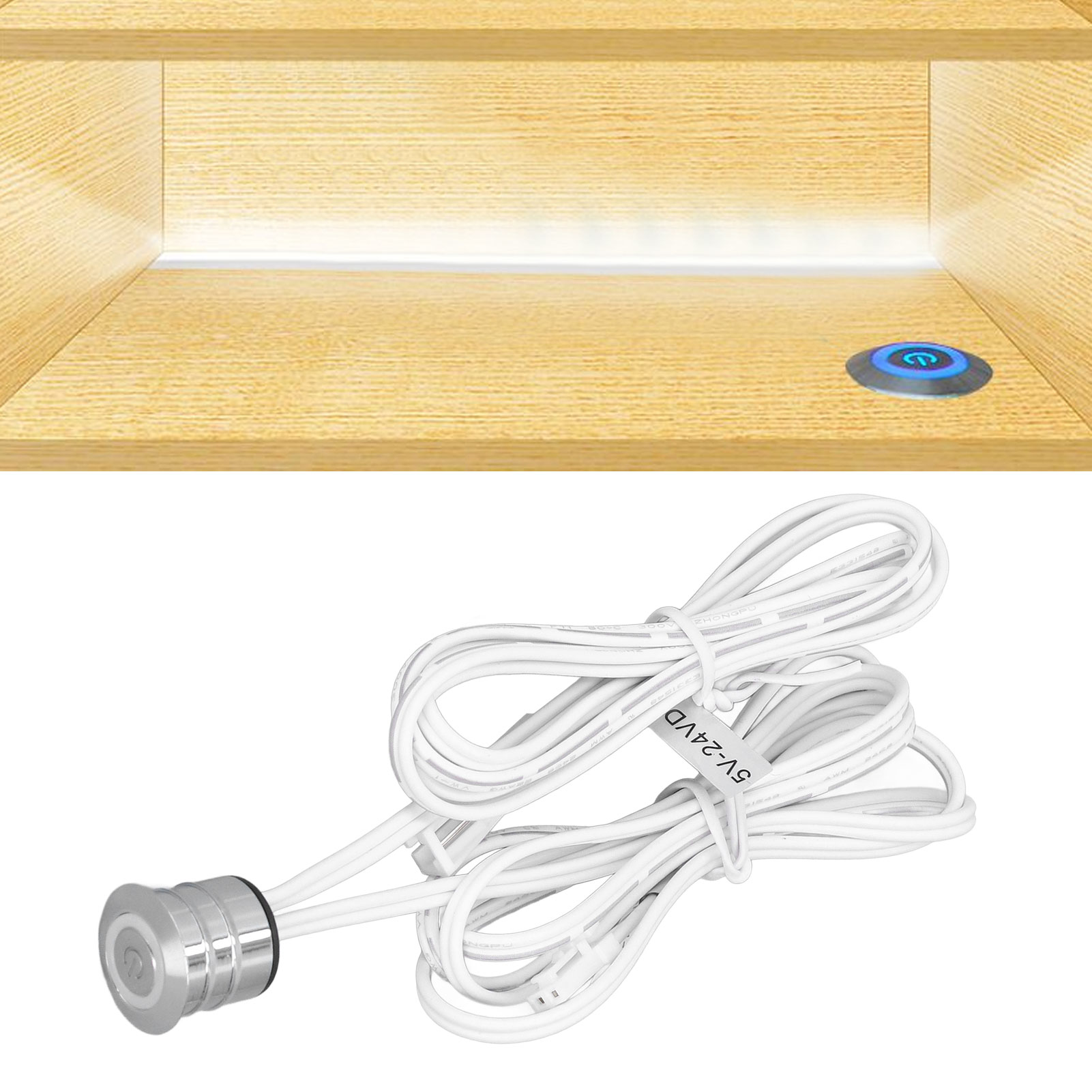 Integrierter Led-berührungsschalter Für Möbel, Schränke, Kommoden Und Weinkeller Steuerschalter Für Led-lichtleisten Gehäuse Aus Aluminiumlegierung