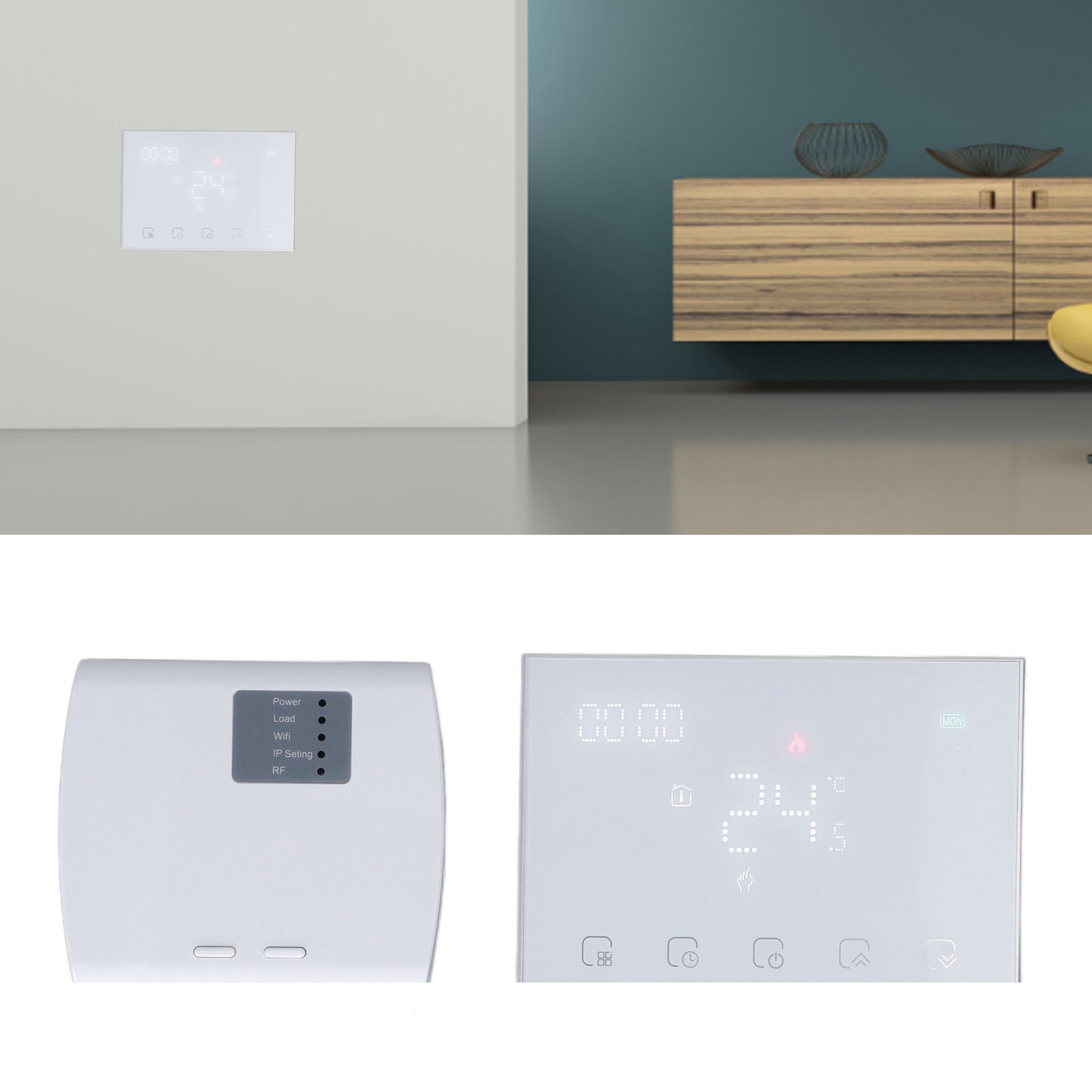 Touchscreen-thermostat Für Warmwasserbereitung, Wlan, Sprachsteuerung, Usb-timerprogrammierung, 95–230 V