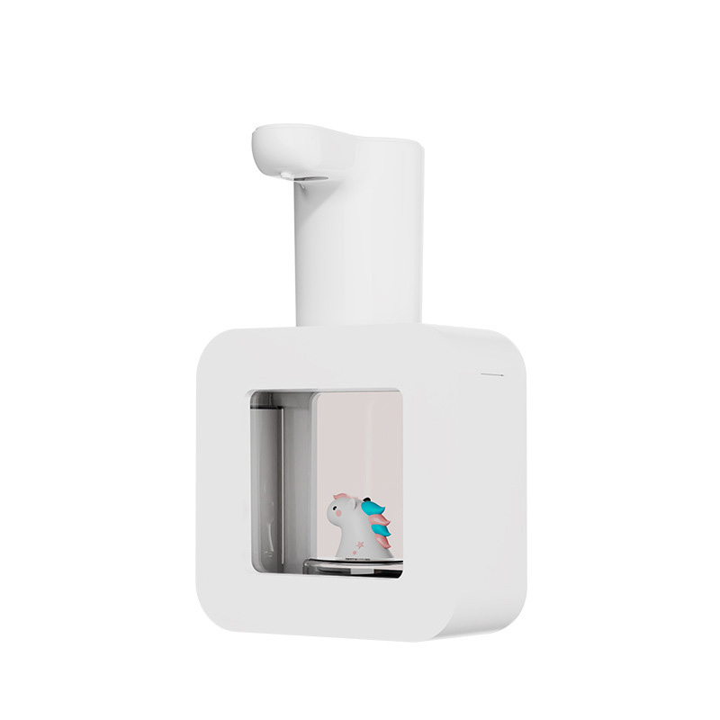 Automatischer, Würfelförmiger Handdesinfektionsmittelspender Mit Sensor, Einhorn-design, Wasserdicht Und Berührungslos, Ideal Für Kinder. Farbe: Weiß.