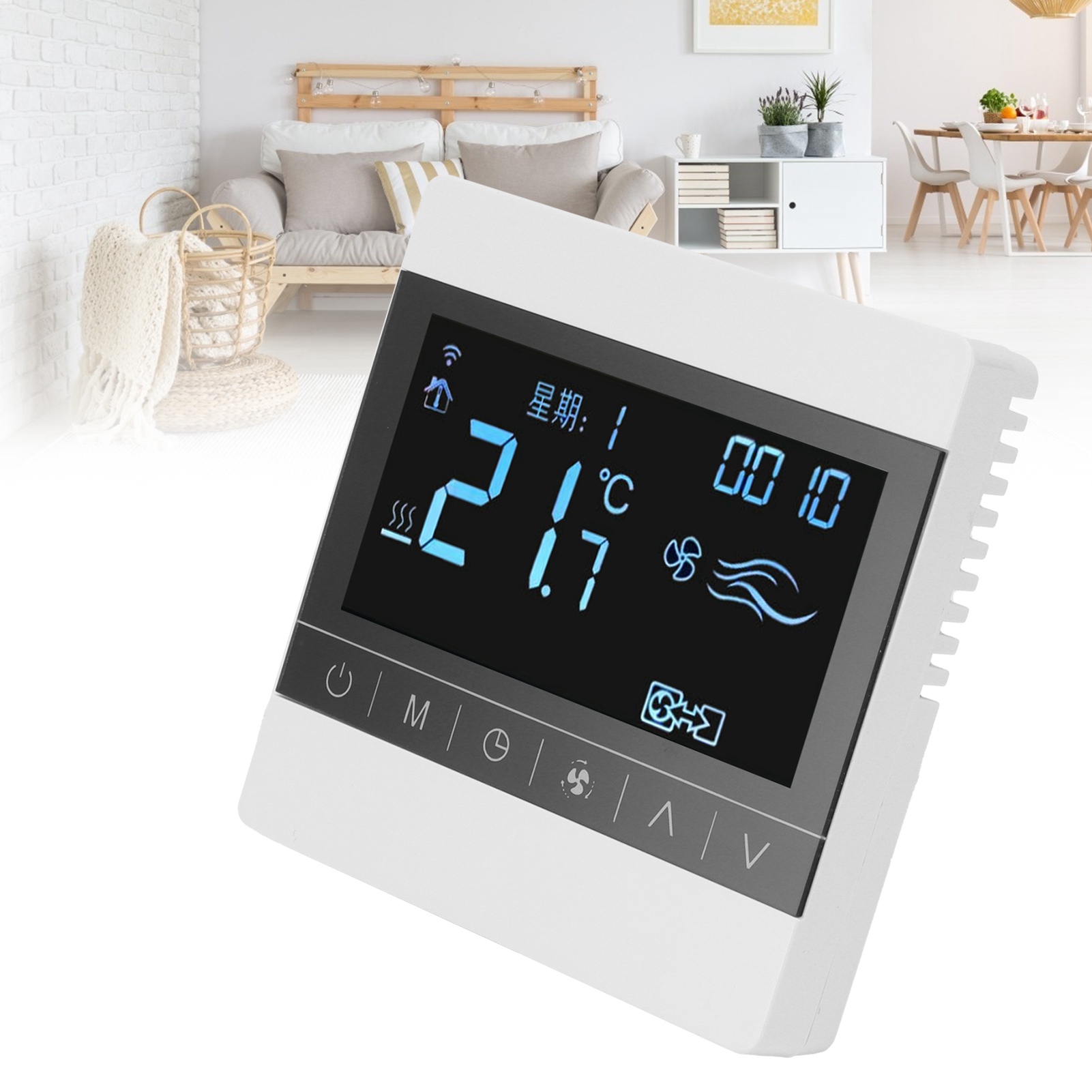 Lcd-thermostat Für Klimaanlage/gebläsekonvektor, Intelligentes Bedienfeld, Temperaturregler Für Wohnräume, 220 V Wechselstrom