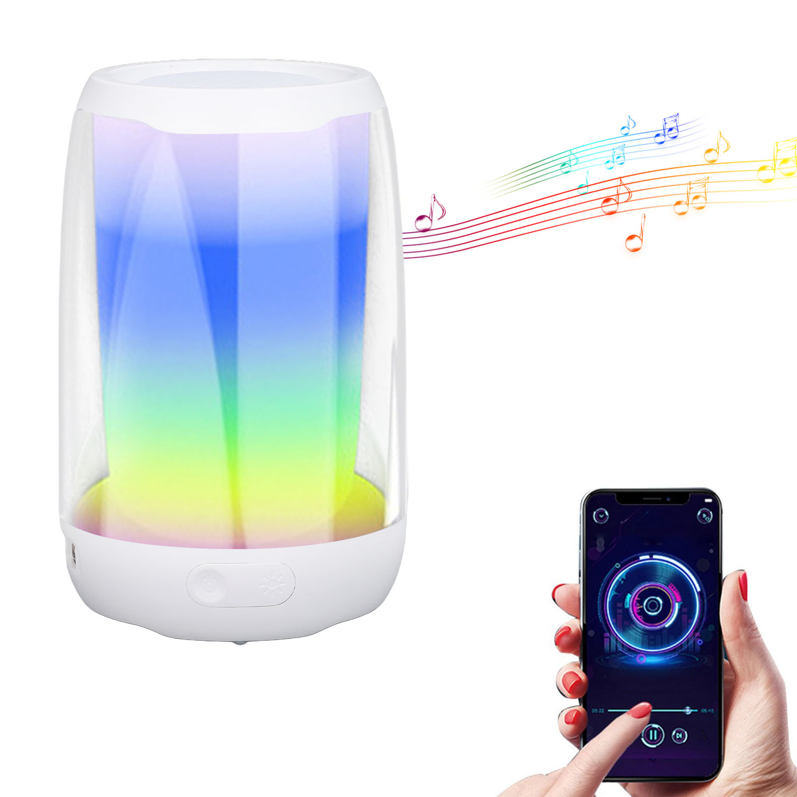 Mini-bluetooth-lautsprecher Mit Farb-led-bildschirm, Desktop-subwoofer Mit Tf-kartensteckplatz, Tragbarer Bluetooth-lautsprecher Mit Aux-eingang, Originelles Geburtstagsgeschenk
