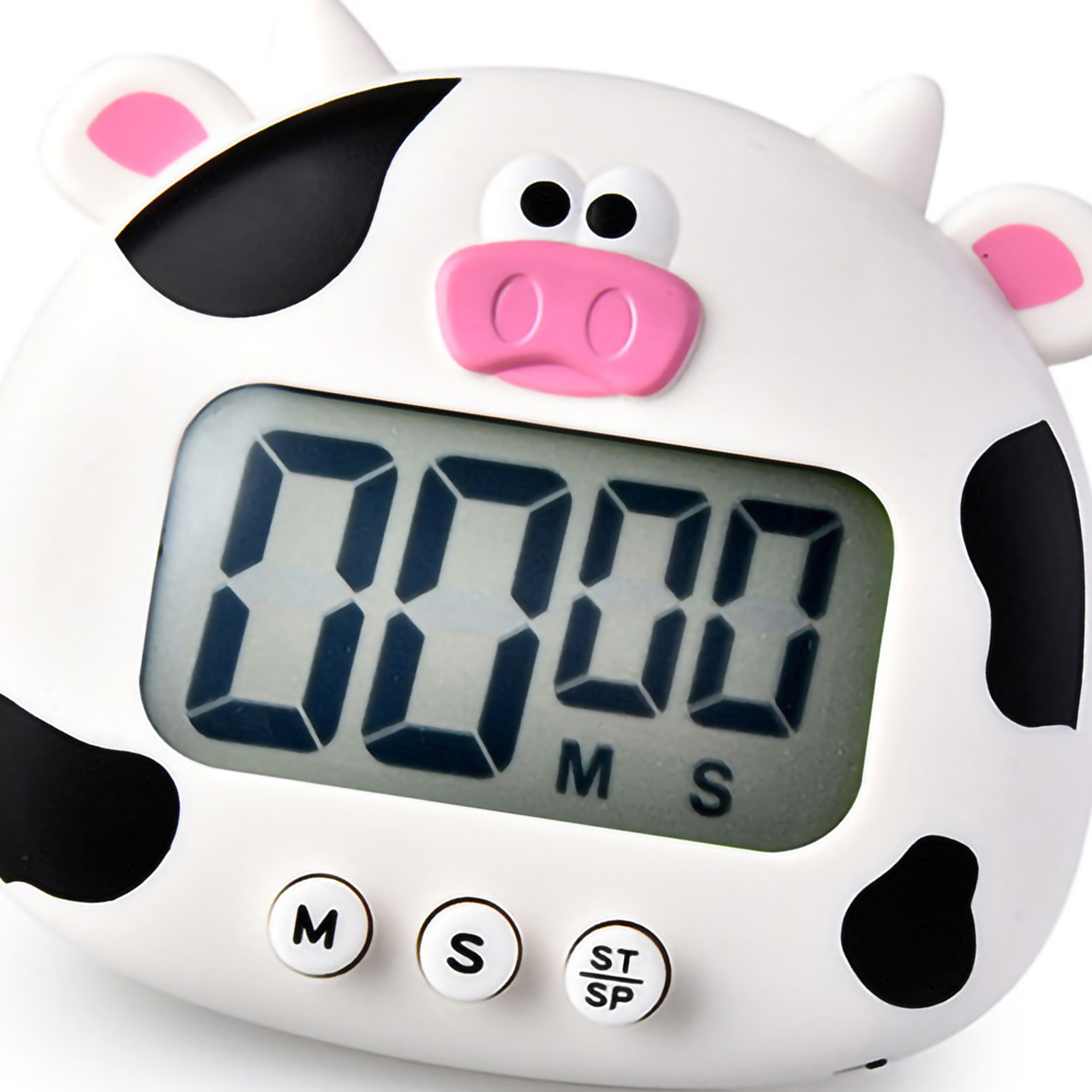Rb600 Elektronischer Timer Von Frog, Zeitmanager Für Schüler, Küchentimer, White Cow