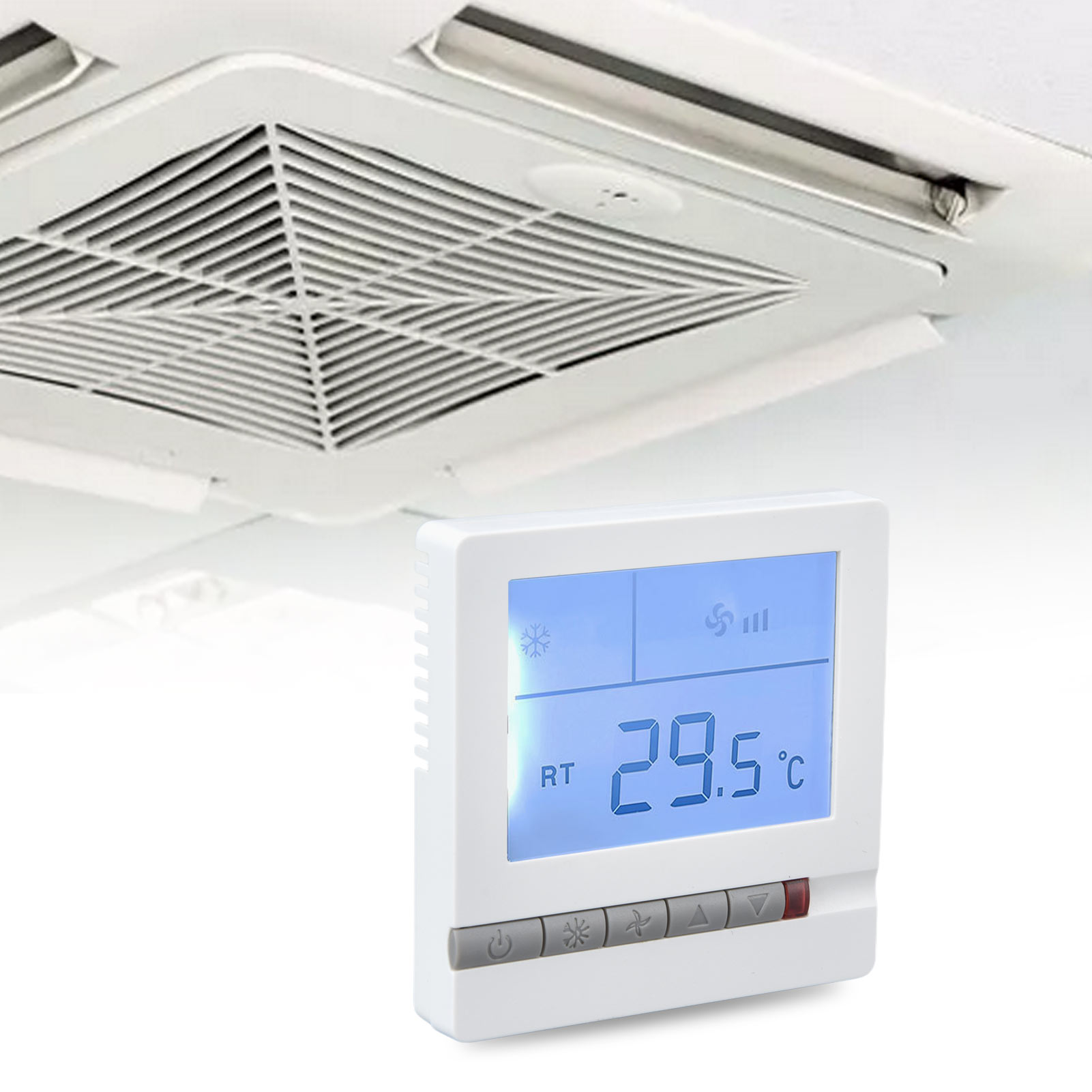 Ac220v 815f Klimaanlagenthermostat Mit Lüfterfunktion, Klimaanlagen-bedienfeldschalter, Temperaturregler Für Hotels, Thermostat