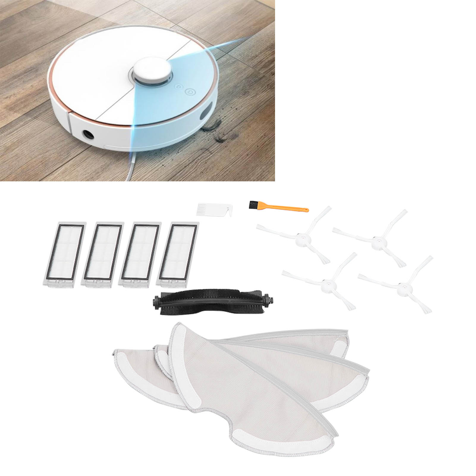 Ersatzteilset Für Den Saugroboter 360 S7 S5: Rotierende Bürste, Seitenbürste, Filter Und Reinigungsset.