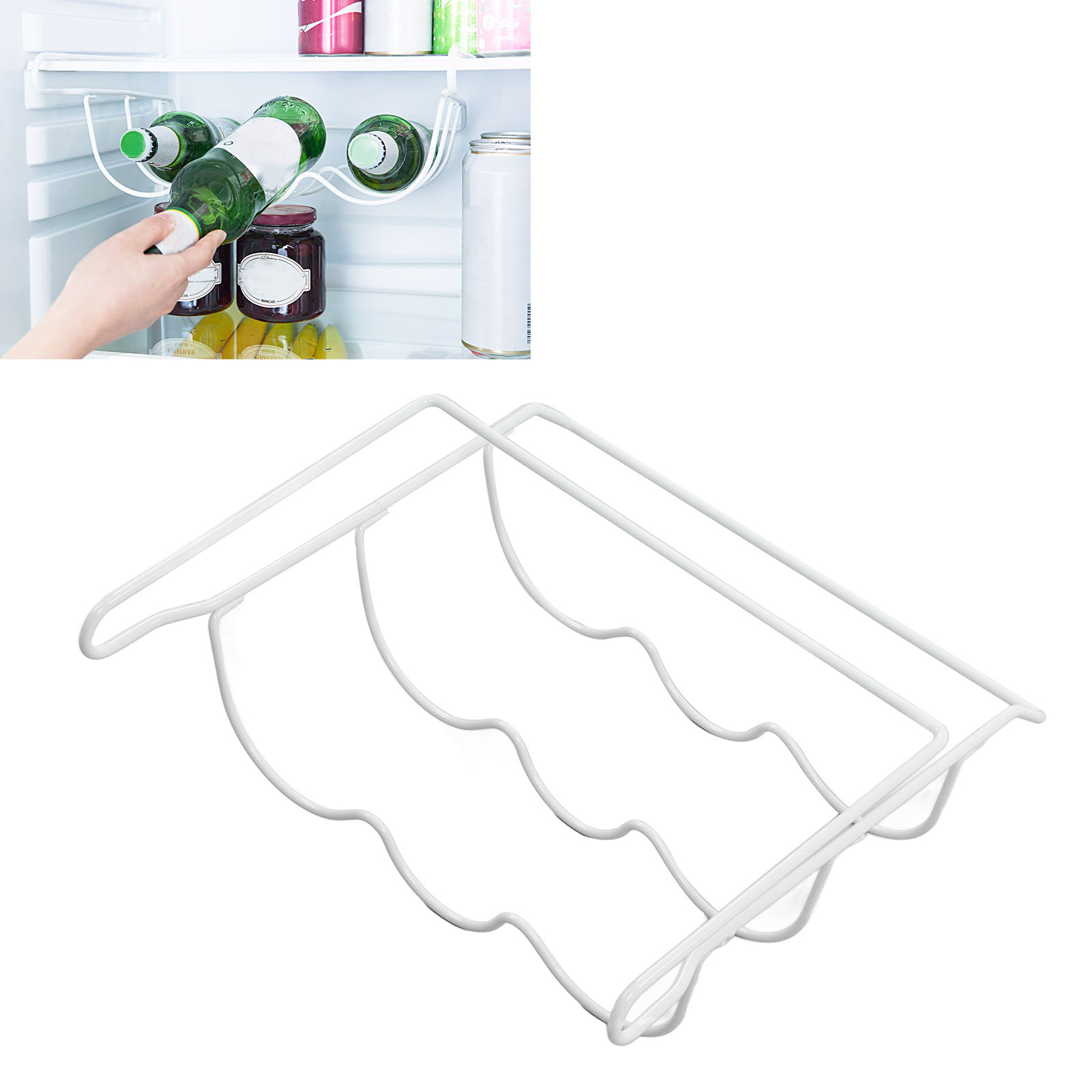 Kühlschrank-flaschenablage, Geruchsneutral, Hohe Tragkraft, Polierte Oberfläche, Robustes Metall, Kühlschrank-flaschenregal