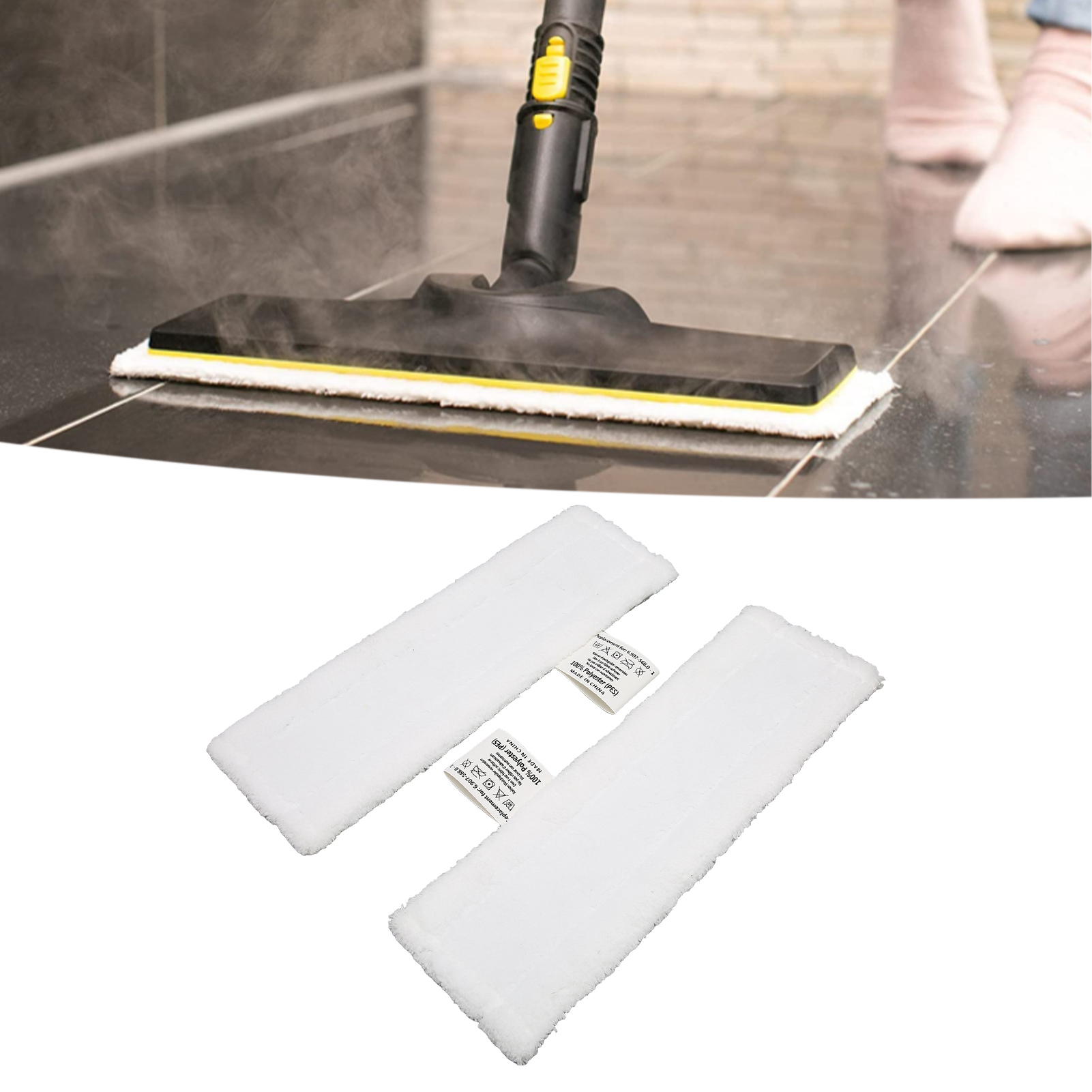2-teilige Reinigungstücher, Geeignet Für Kärcher Dampfreiniger Sc1/sc2/sc3/sc4/sc5