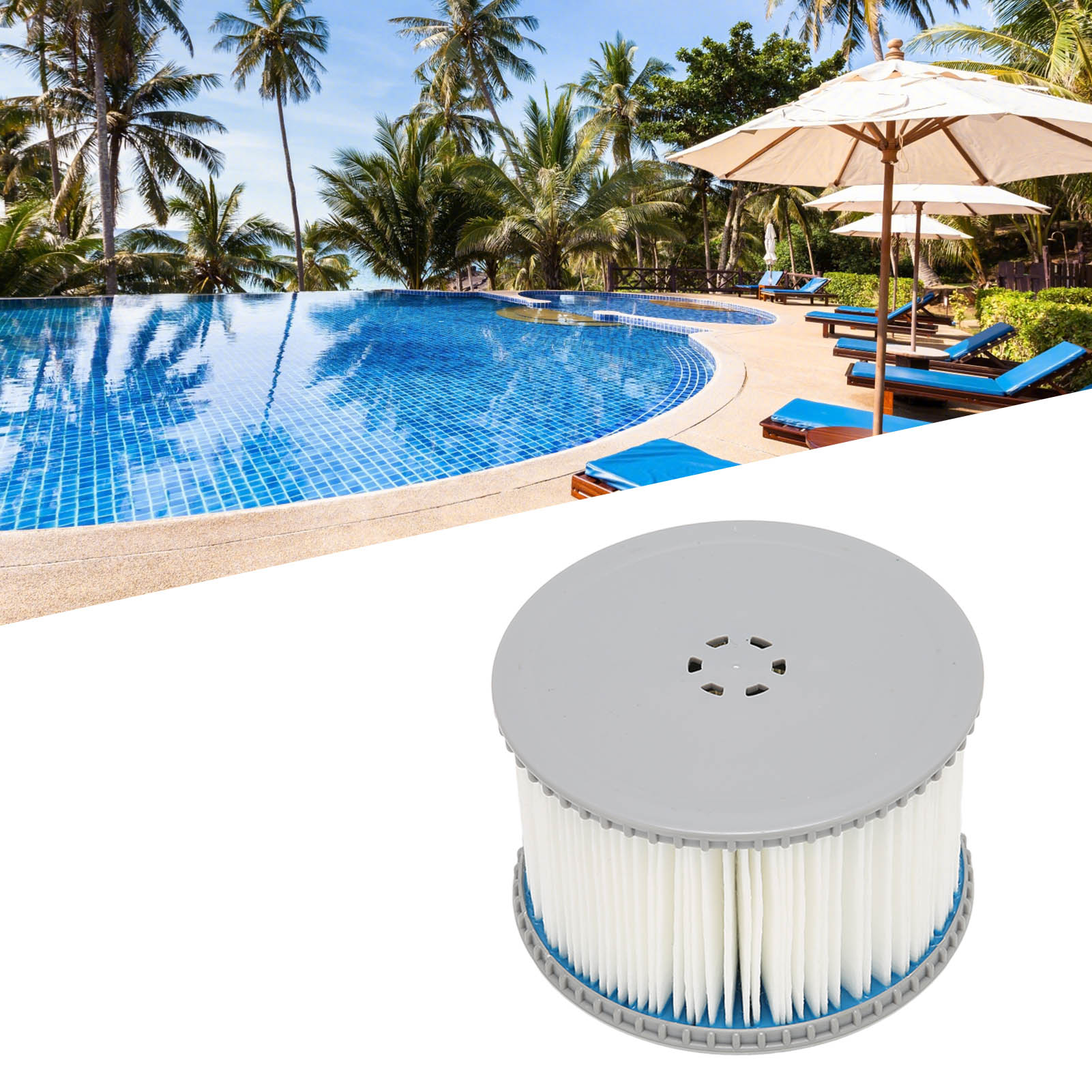 Filterkartusche Für Aufblasbare Kinderbecken, Hepa-filter Für Winterwarme Becken, Kompatibel Mit Mspa 2089.