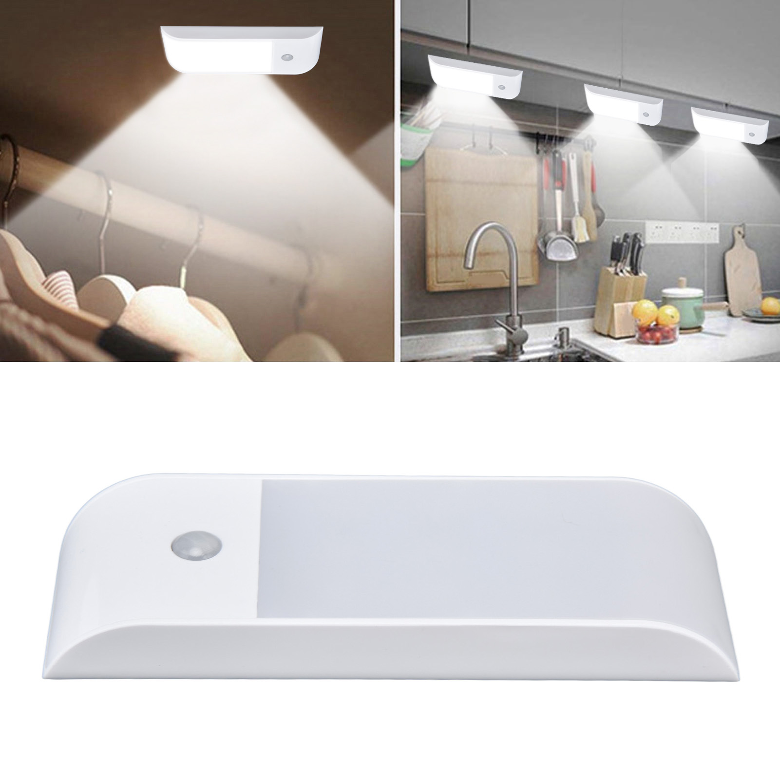 Intelligentes Nachtlicht Mit 12 Smd-leds, Infrarot-bewegungsmelder, Usb-aufladbar, Für Zuhause Und Bett.