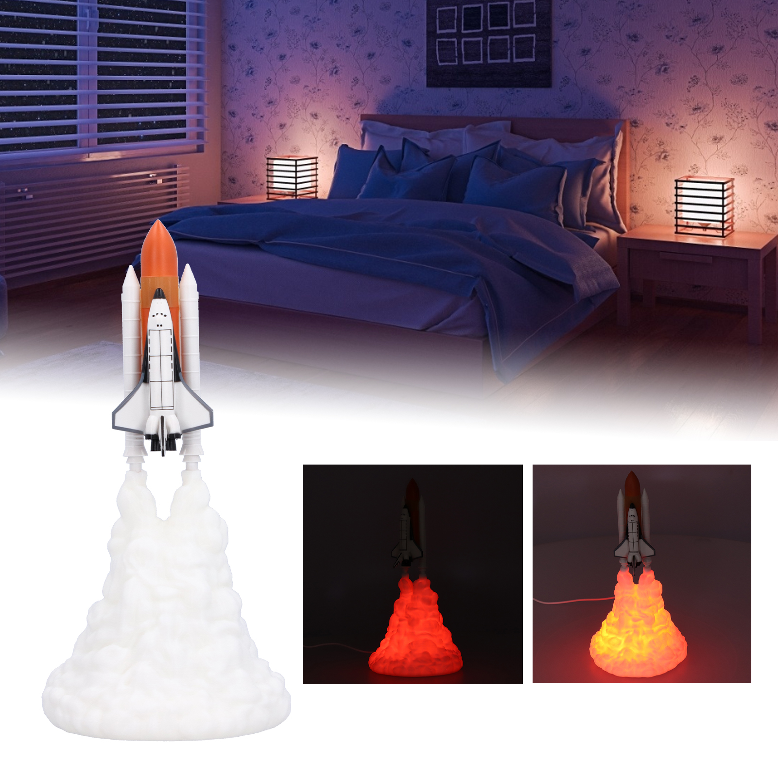 Elegante Dekorative 3d-led-lampe Mit Aufgedrucktem Design Auf Einem Usb-sockel, Ideal Für Das Wohnzimmer.