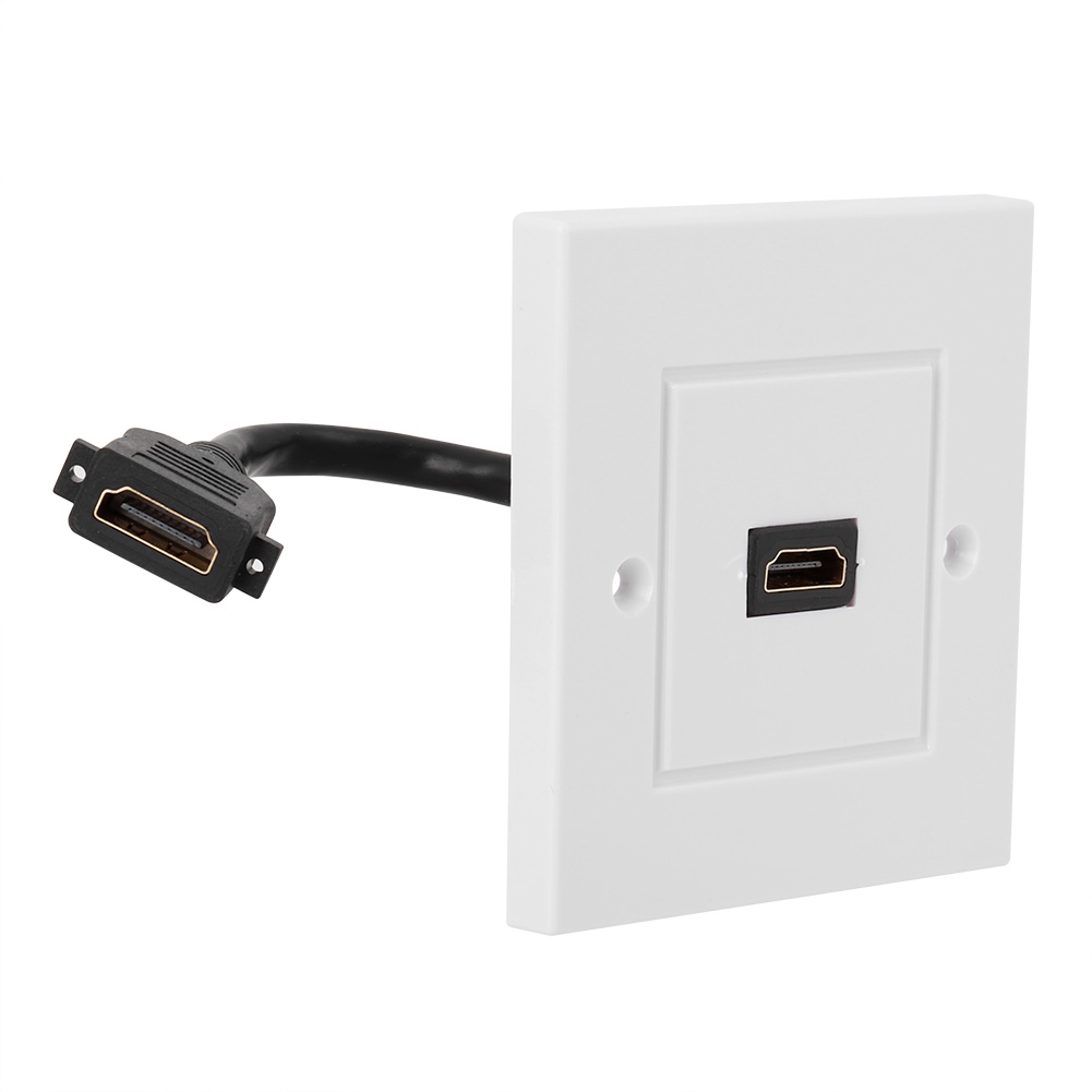 Weiße Hdmi-wandblende Mit Kabel Für Hotels, Privathaushalte, Büros, Bürogebäude (us-standard)