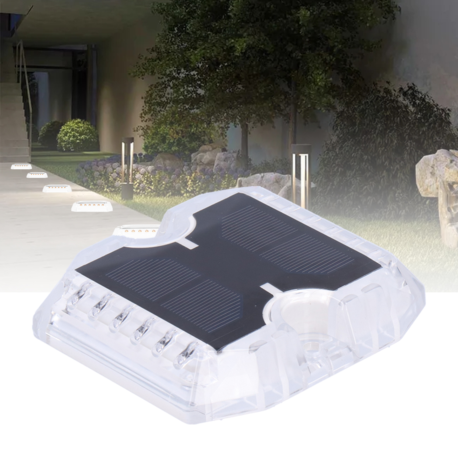 Solarbetriebene, Bewegungsaktivierte Led-lampe Für Terrasse, Garten Oder Wand Mit Bewegungsmelder.