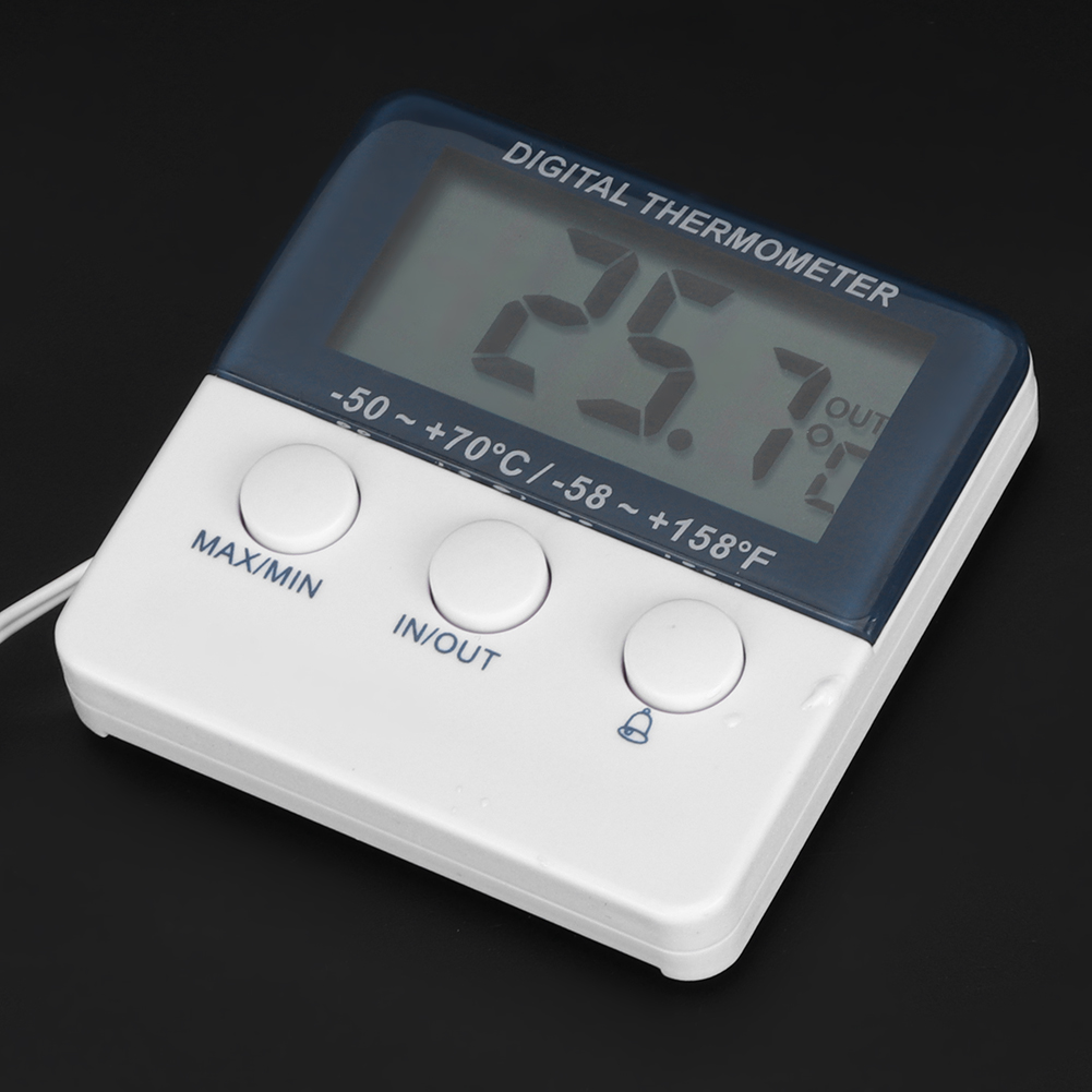 Mini-digitalthermometer Für Den Innen- Und Außenbereich Mit Alarm Und Sonde