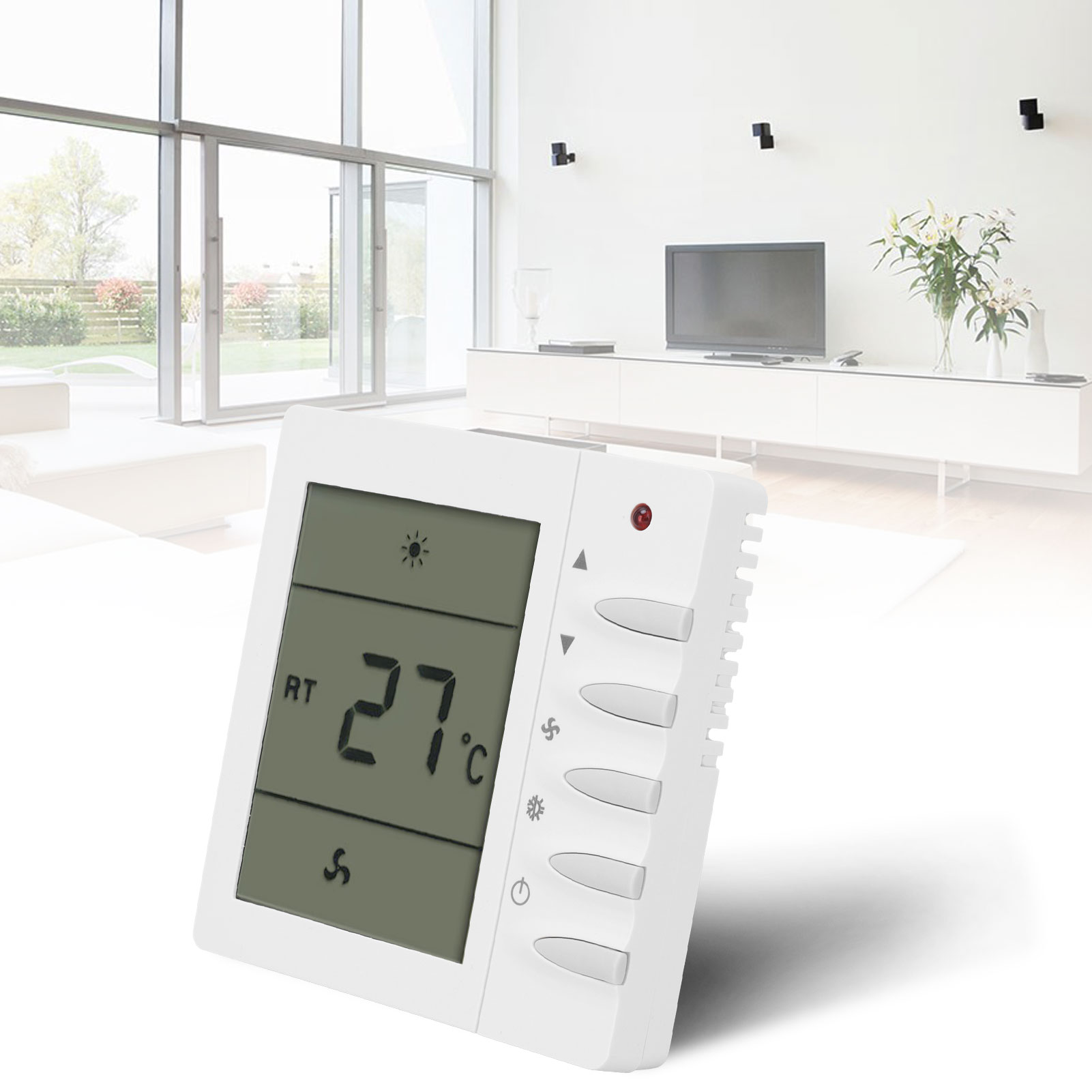 Zentraler Klimaanlagenventilator (220 V) Mit Lcd-thermostat Und Temperaturregler.
