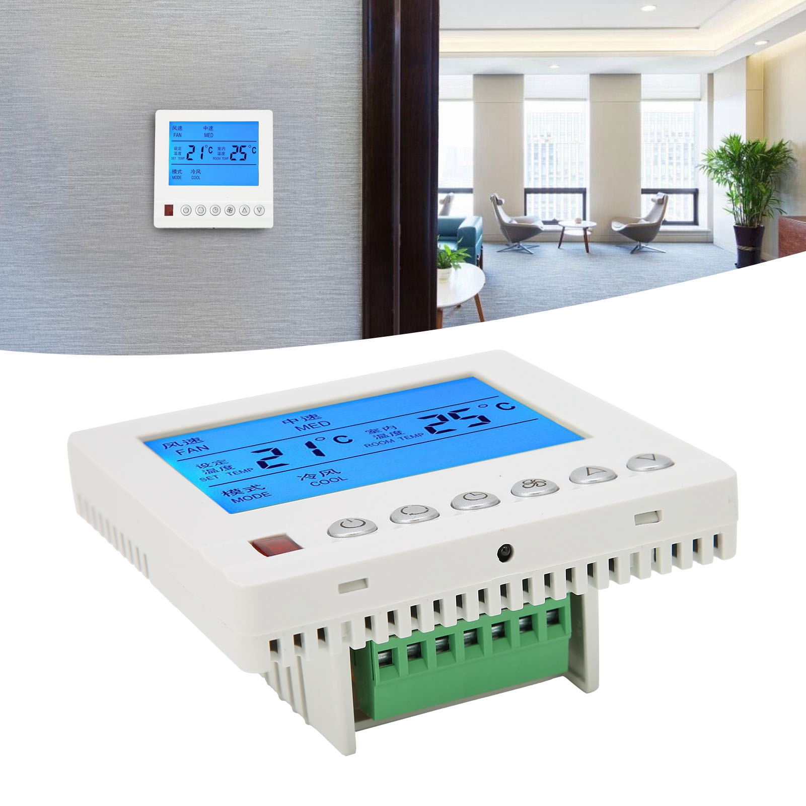 Intelligenter Ac220v-thermostat Für Zentrale Klimaanlagen, Wassertemperaturregelung, Dreistufiger Innenthermostat