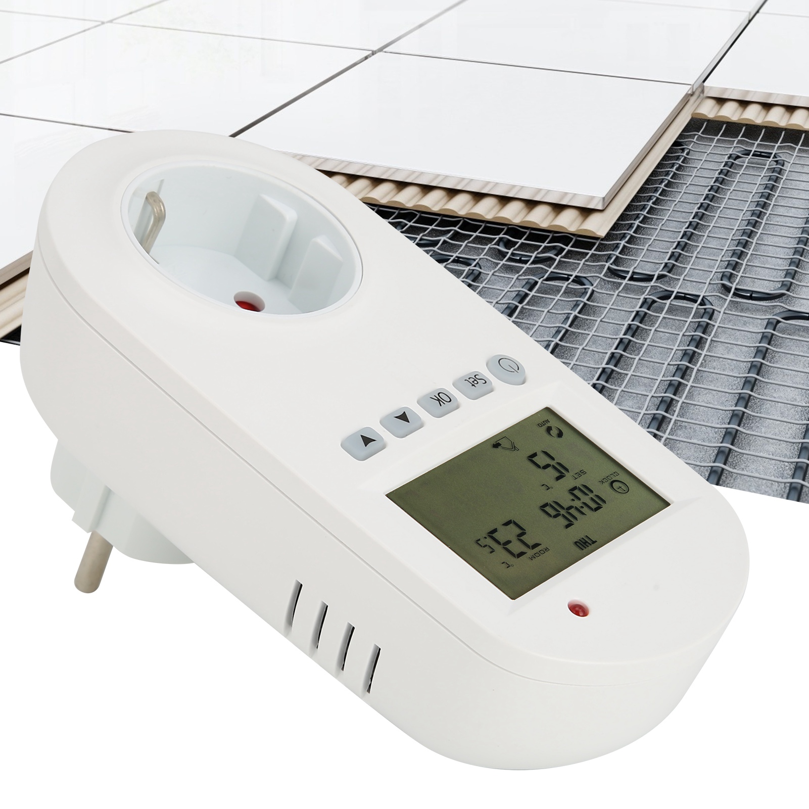 Programmierbarer 16a-steckdosenthermostat Für Elektrische Heizung, Eu 230v Temperaturregler