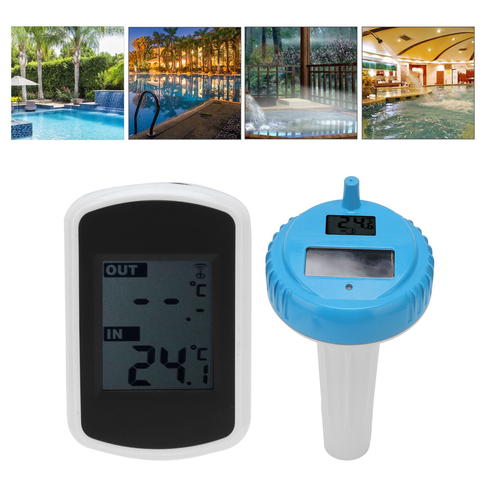 Wasserdichtes, Kabelloses, Schwimmendes Solar-schwimmbadthermometer