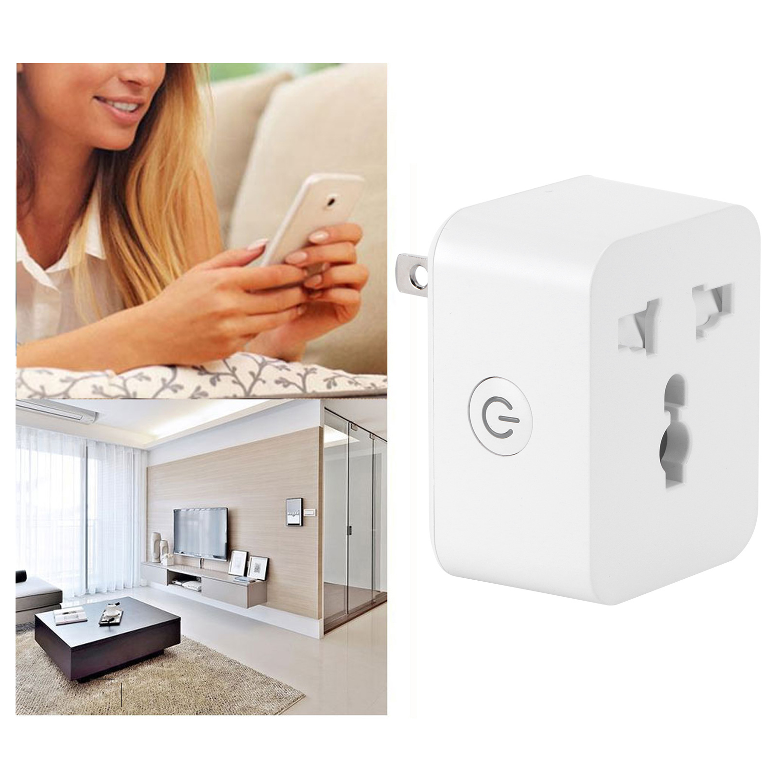Intelligente Multifunktionssteckdose Mit Wi-fi- Und Bluetooth-timer, 15 A, 100-250 V (usa).