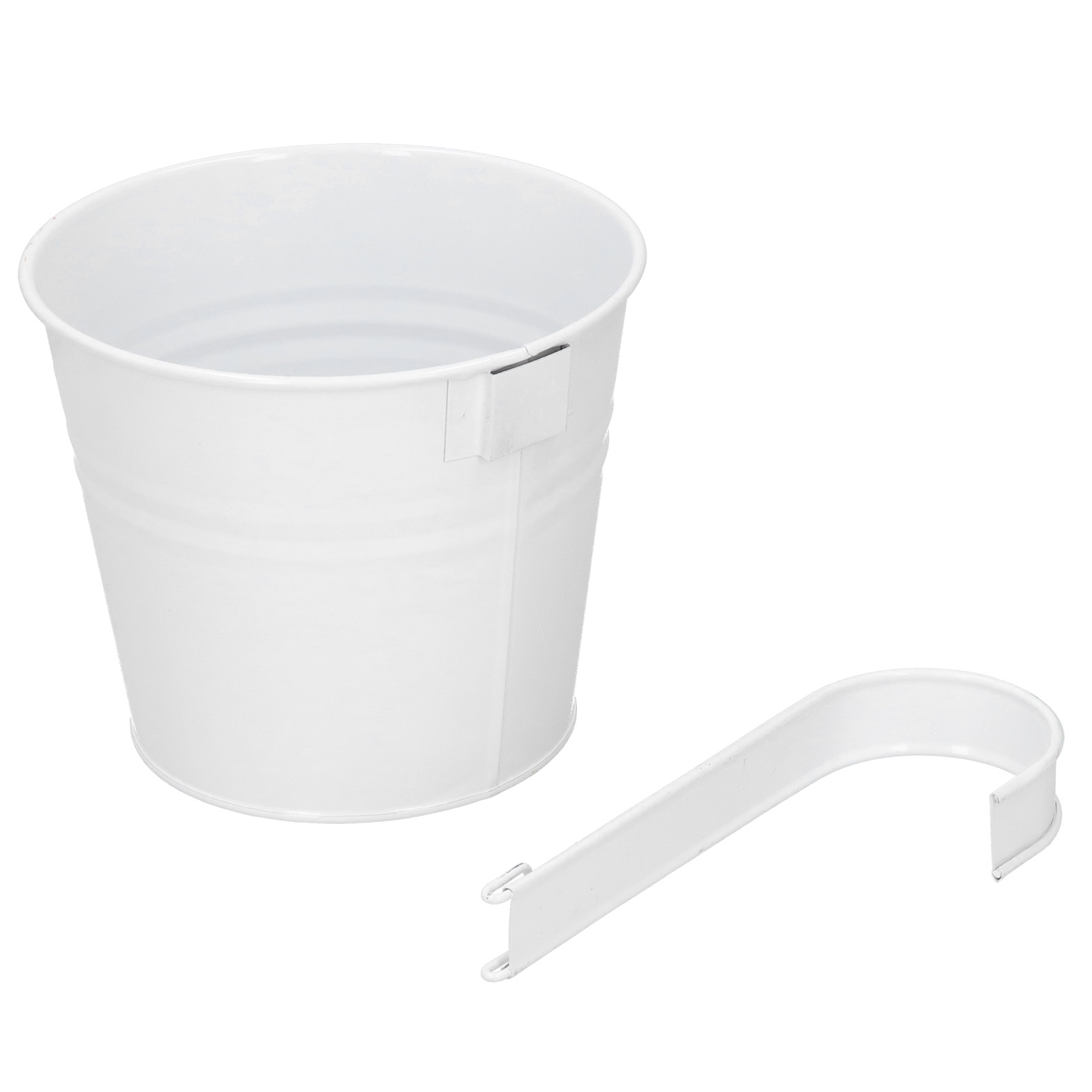 Set Mit 4 Eisernen Wandpflanzgefäßen Für Sukkulenten, Garten- Und Balkonaccessoires (weiß, Abnehmbar)