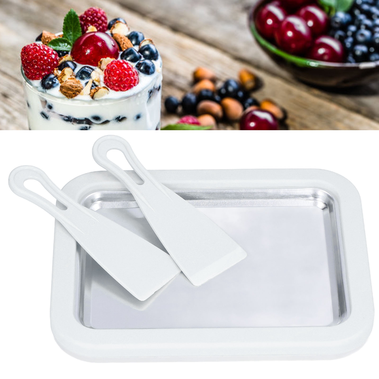 Hausgemachter Joghurtbereiter, Mini-eismaschine, Kleine Eispfanne, Weiß