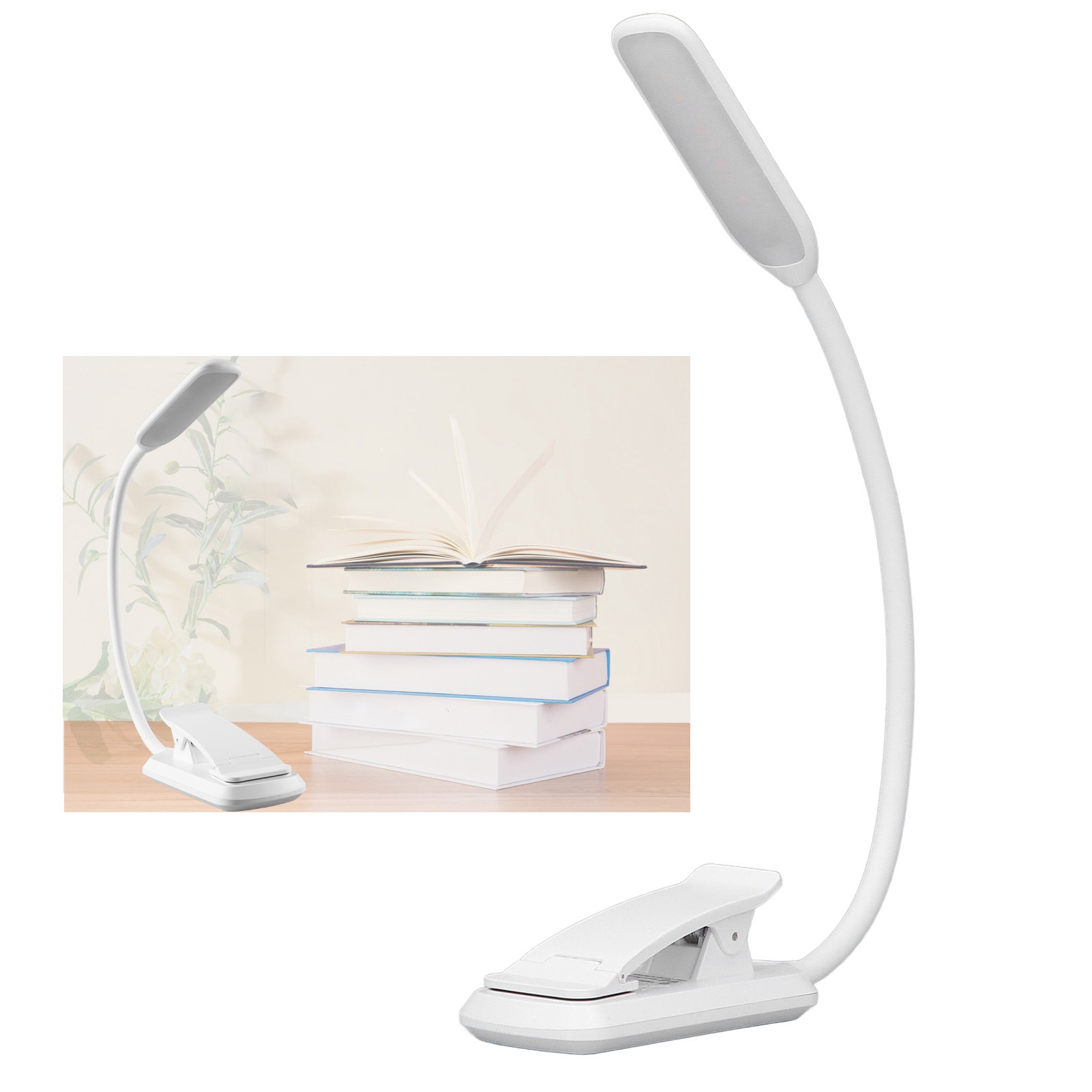 Led-touch-schreibtischlampe, Tragbare Mini-usb-leselampe Zum Anklemmen, Komfortable Schreibtischlampe Für Die Augen