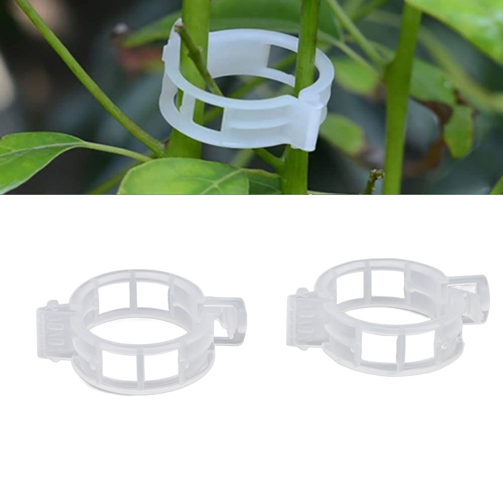 300 Pflanzenclips, Stängelclips, Tomatenstützen, Stängelbinder Für Kletterpflanzen, Gemüsebefestigungen, Veredelungswerkzeuge (50 Stück/packung)