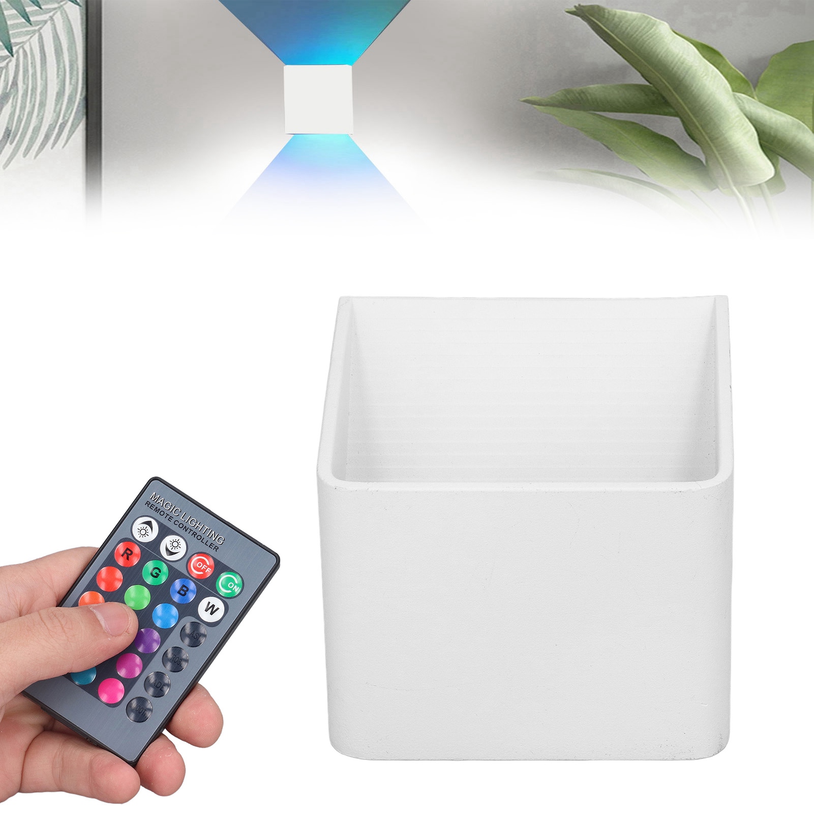 Dimmbare Led-wandleuchte Aus Aluminium Mit Rgb-fernbedienung, Nachttischleuchte, Moderne Minimalistische Innenbeleuchtung Für Flure, Dekorative Beleuchtung Für Hotels, Hintergrundwandleuchte.