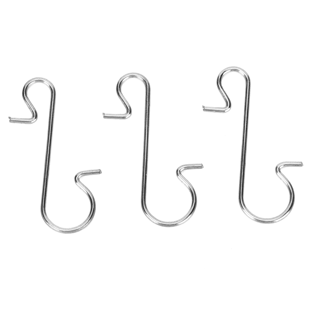 100 Mehrzweck-weihnachtsbaumhaken Aus Metall In S-form (weiß)