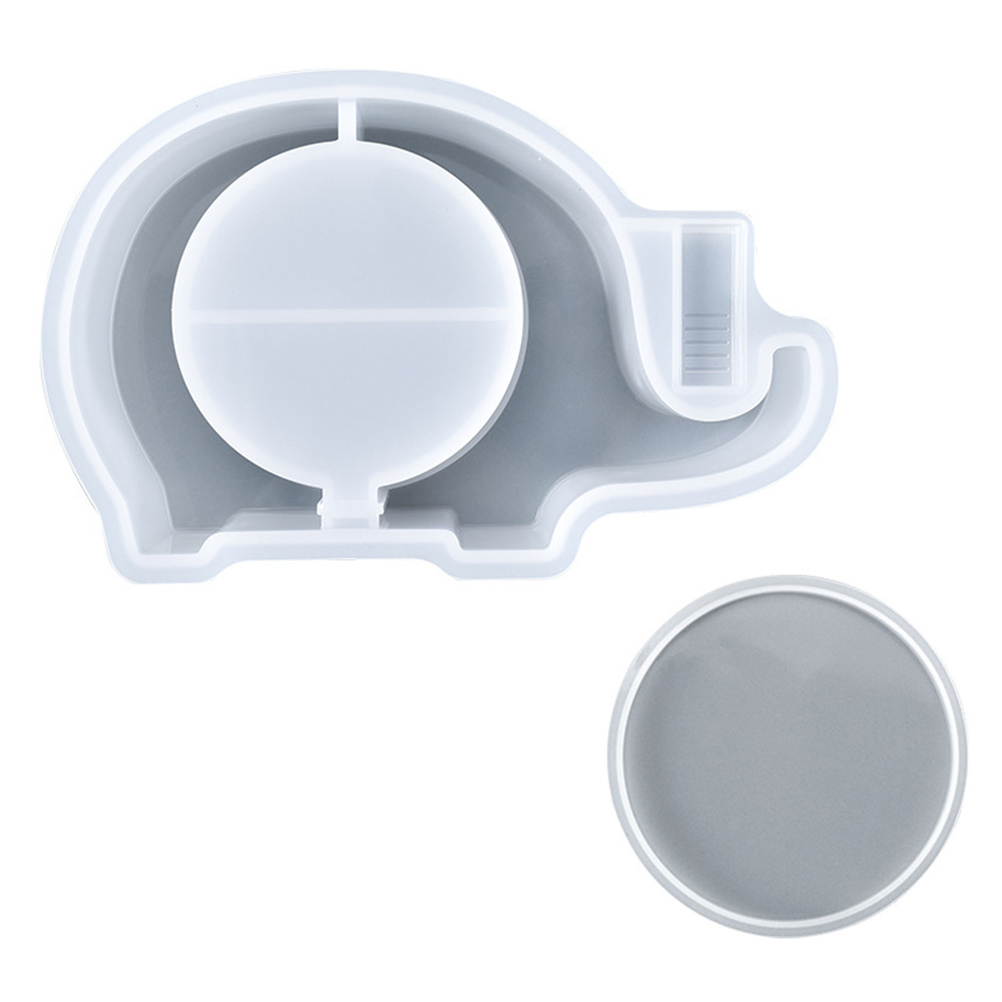 Set Diy-kristall-epoxidharzformen Zur Herstellung Eines Tierförmigen Sparschweins (elefant), Silikonform Für Ein Schweineförmiges Sparschwein (02), Wie Auf Dem Bild Gezeigt.